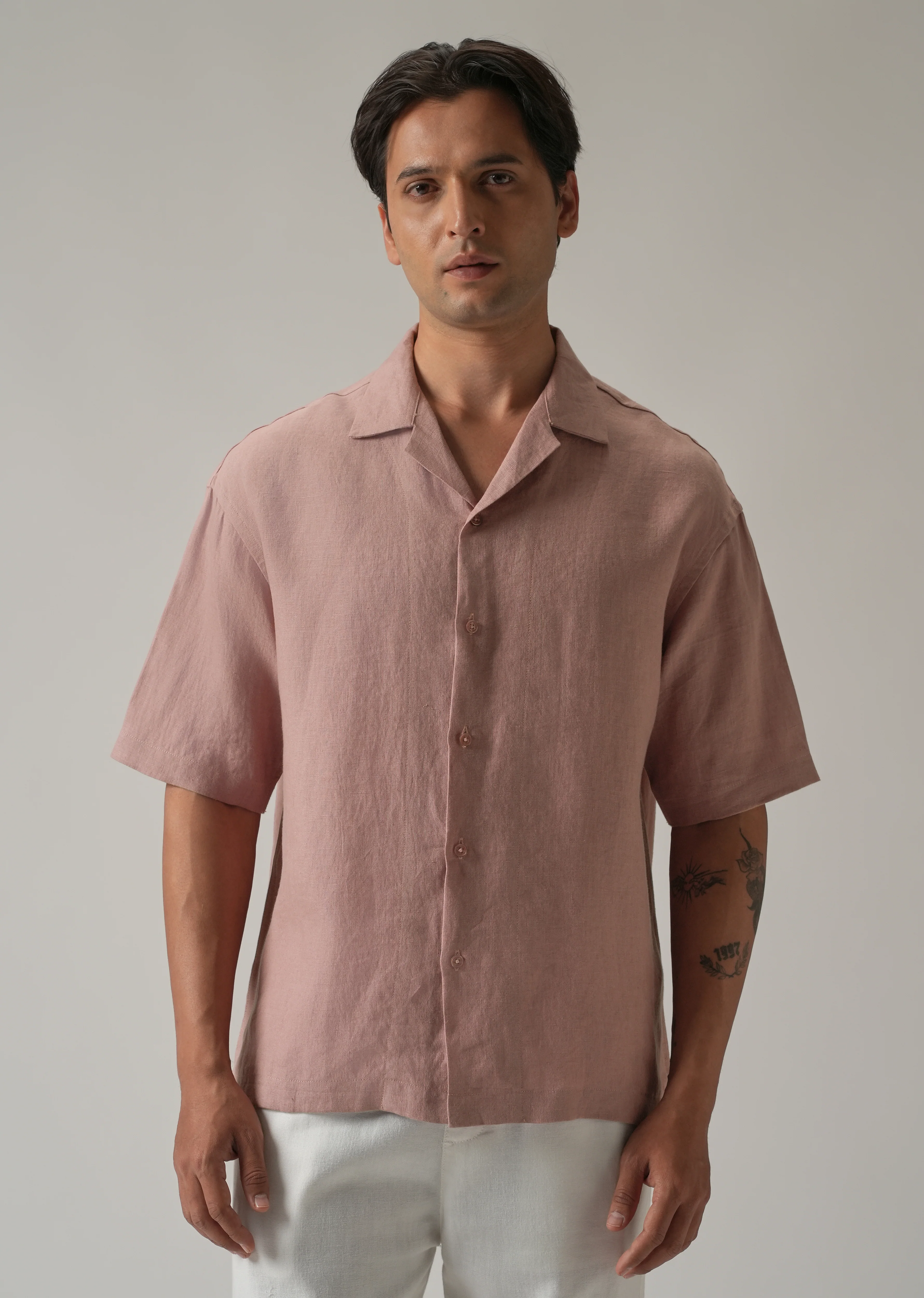 100% Pure Irish Pink Linen Shirt - Image 4