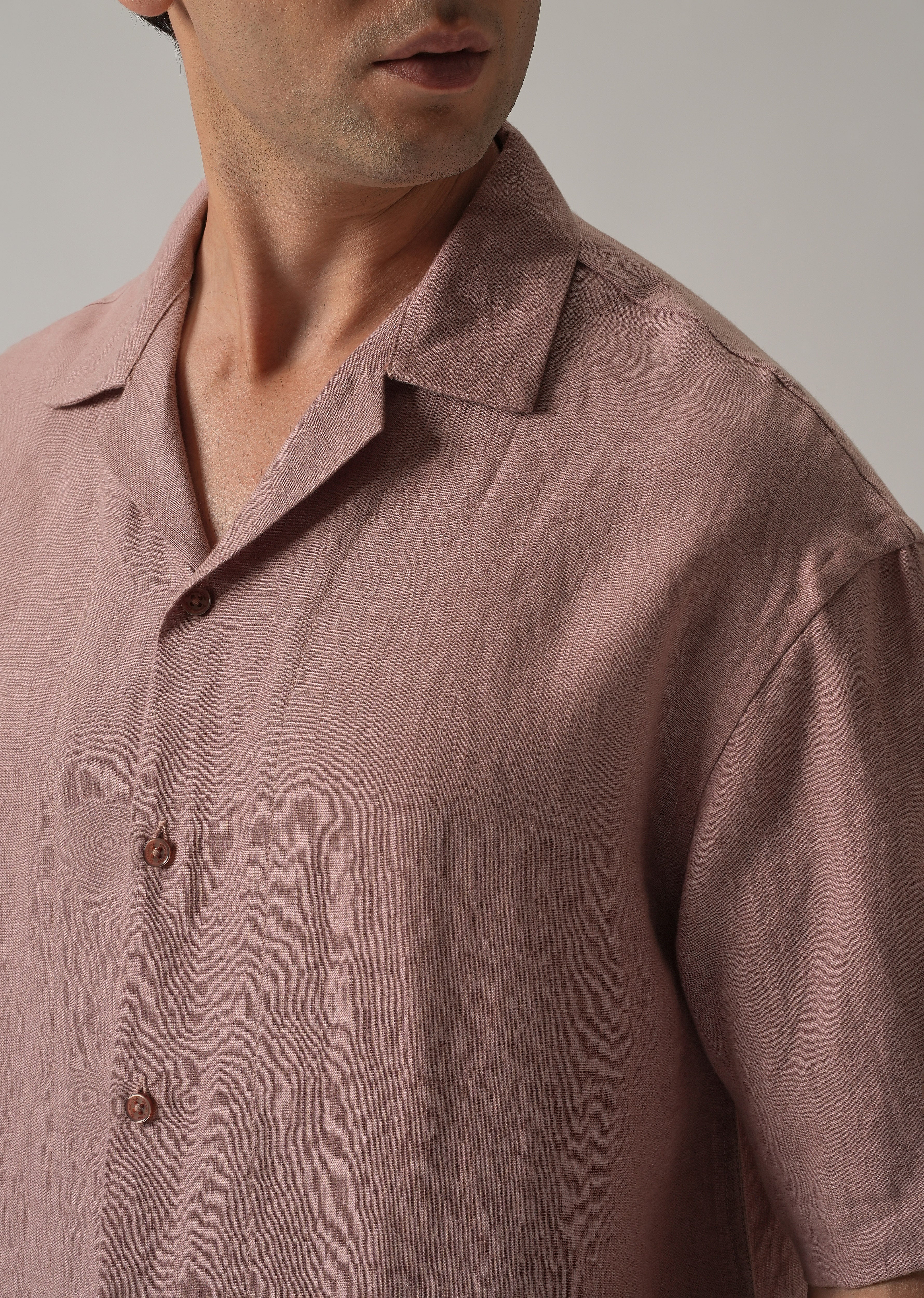 100% Pure Irish Pink Linen Shirt - Image 6