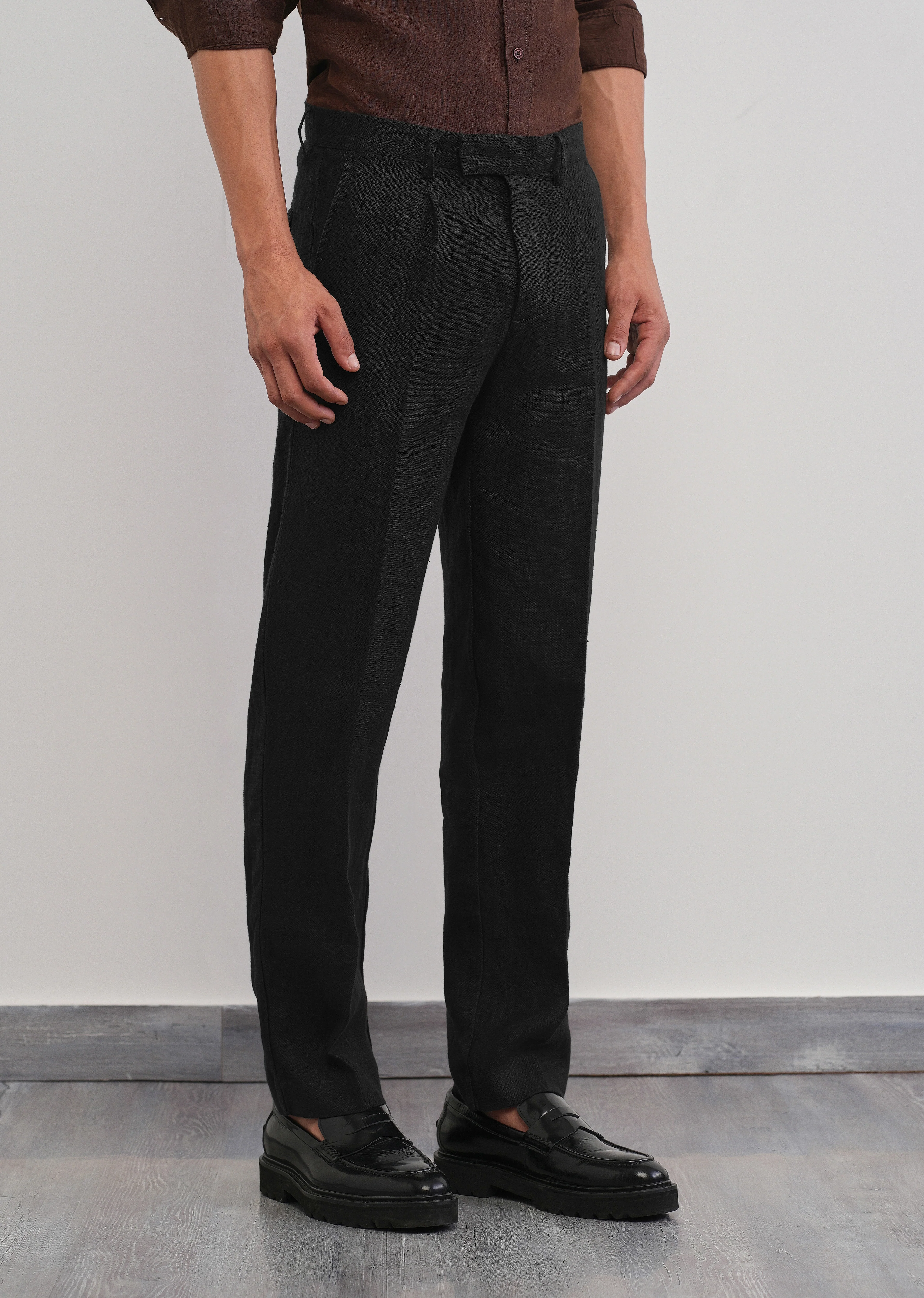 100% Pure Linen Black Pant - Image 4