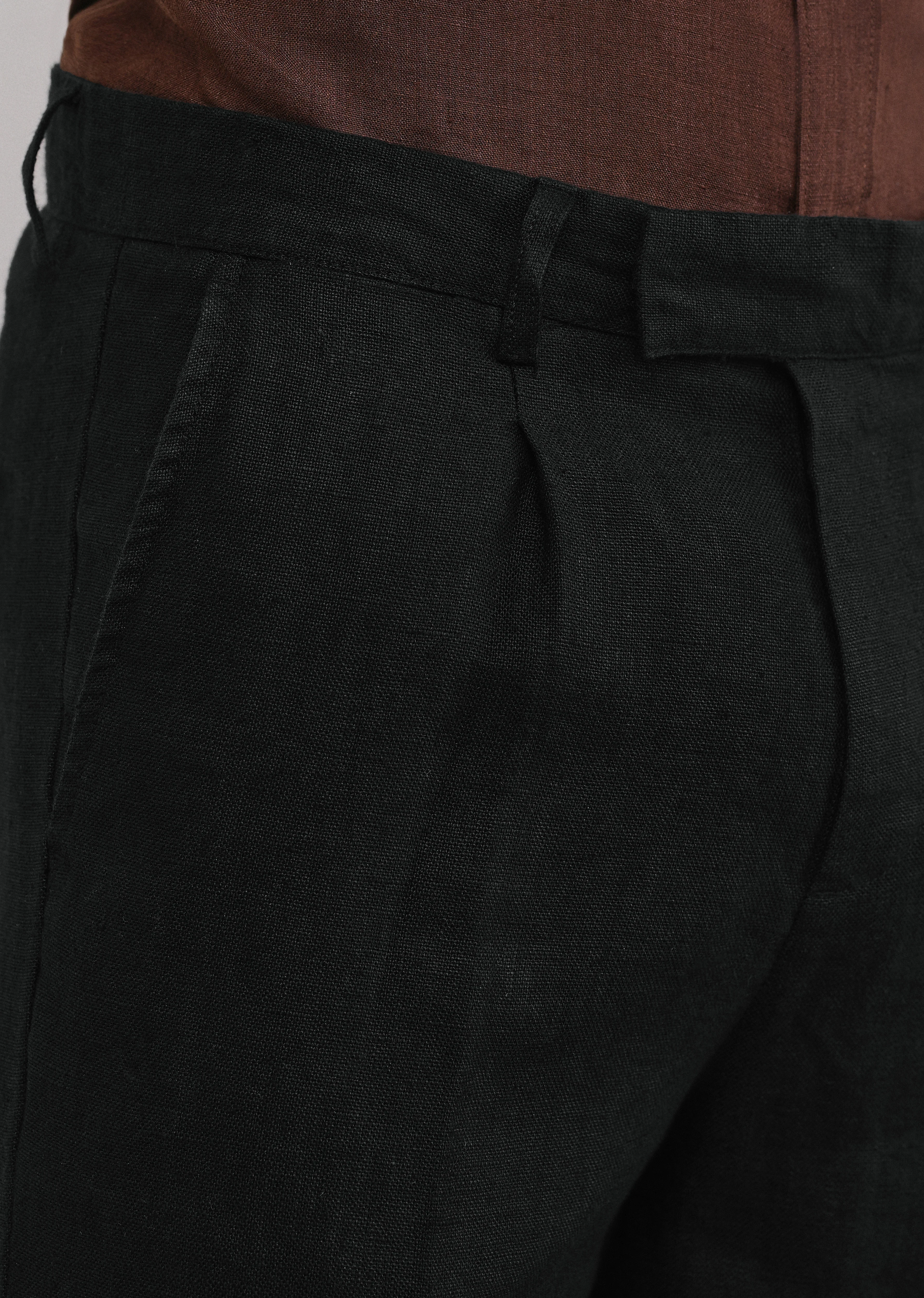 100% Pure Linen Black Pant - Image 5