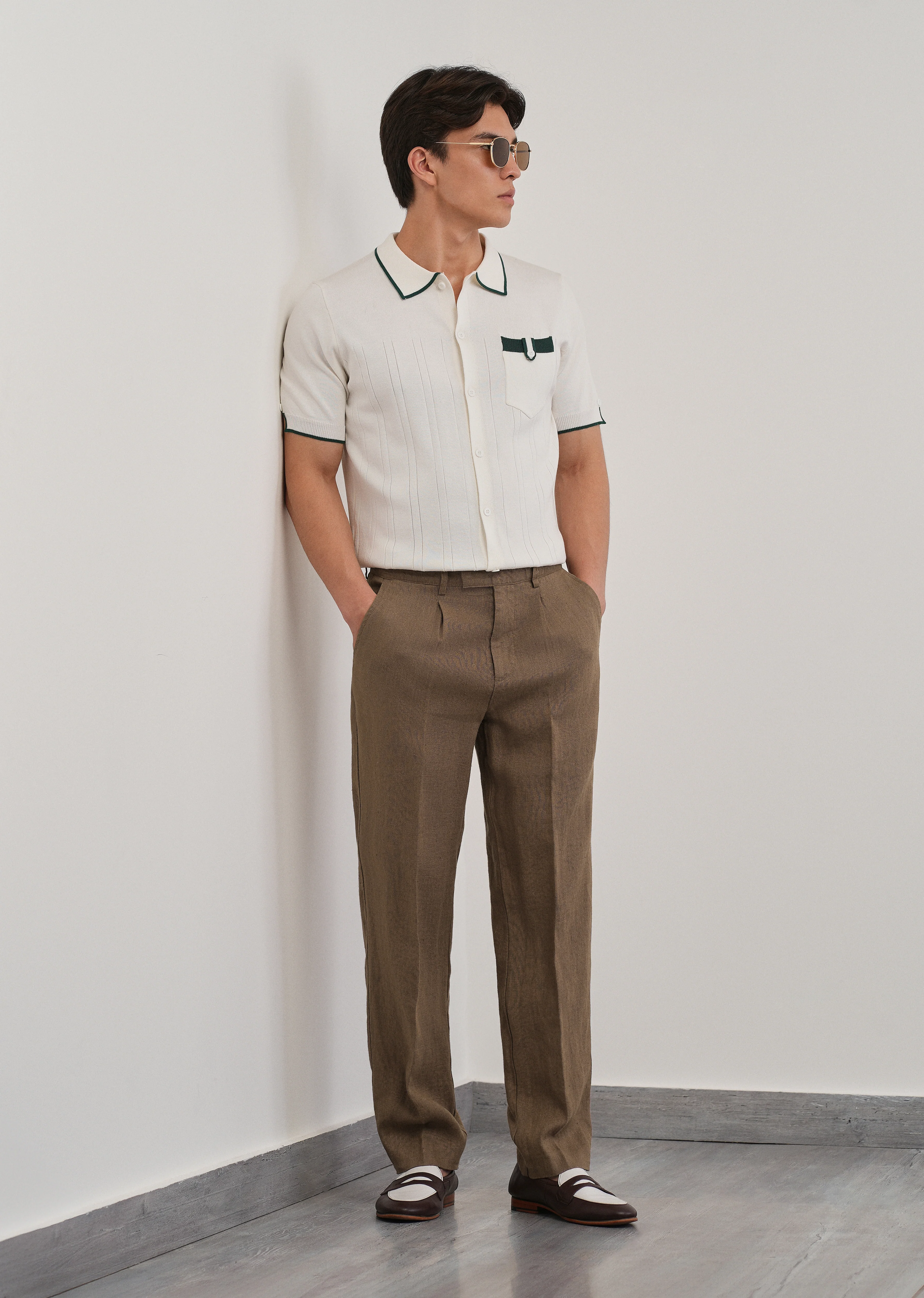 100% Pure Linen Brown Pant - Image 7