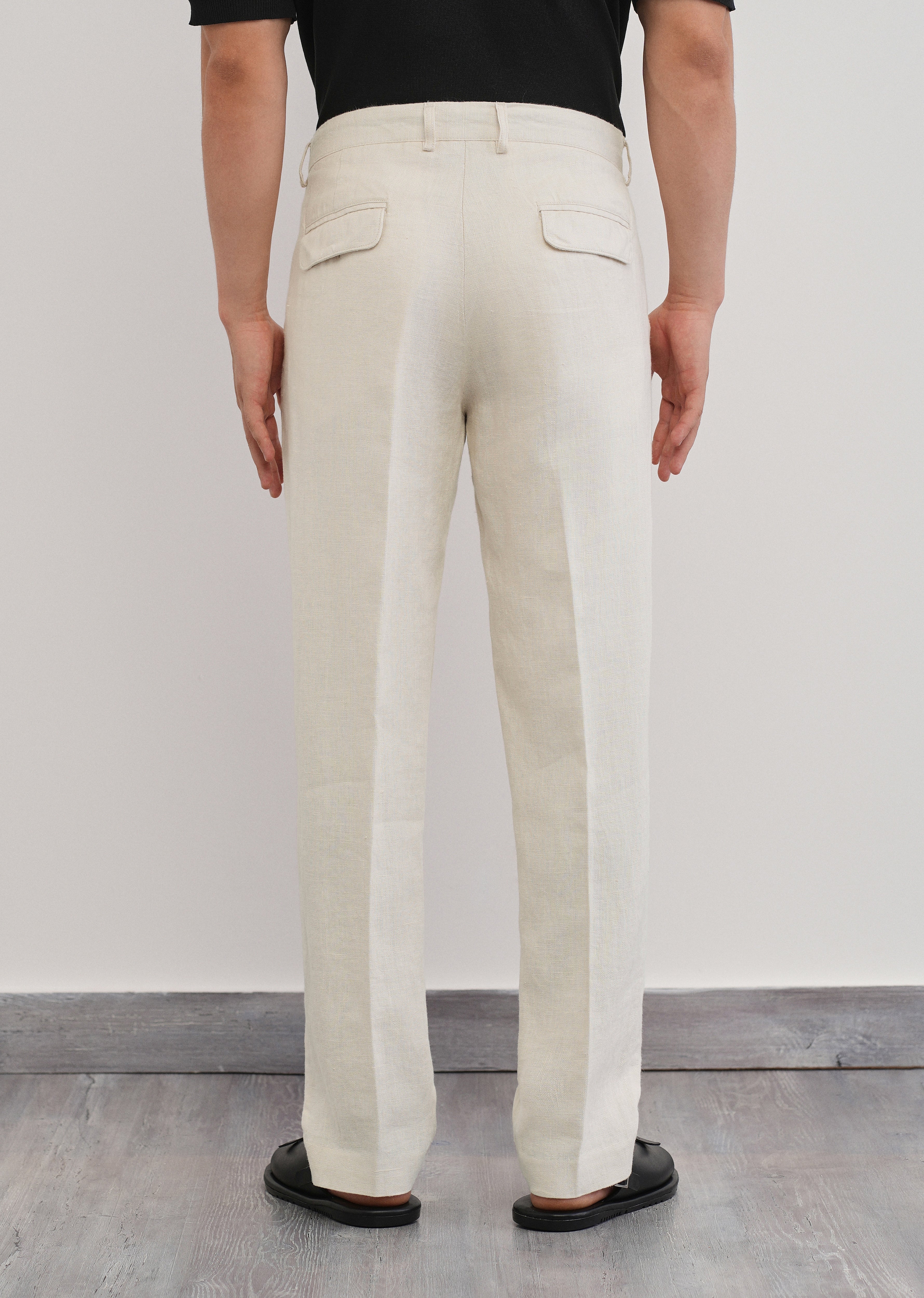 100% Pure Linen Ivory Pant - Image 2