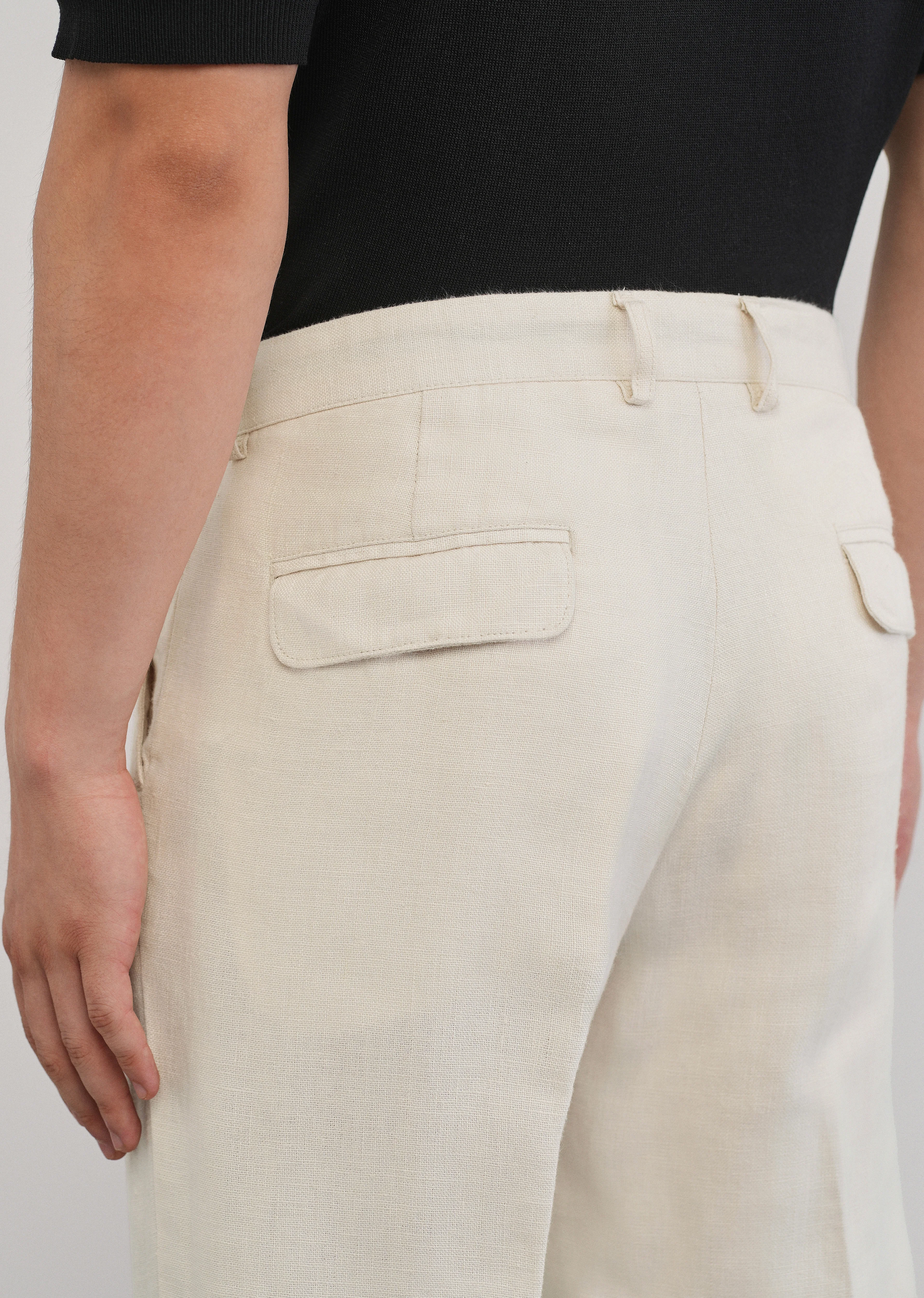 100% Pure Linen Ivory Pant - Image 6