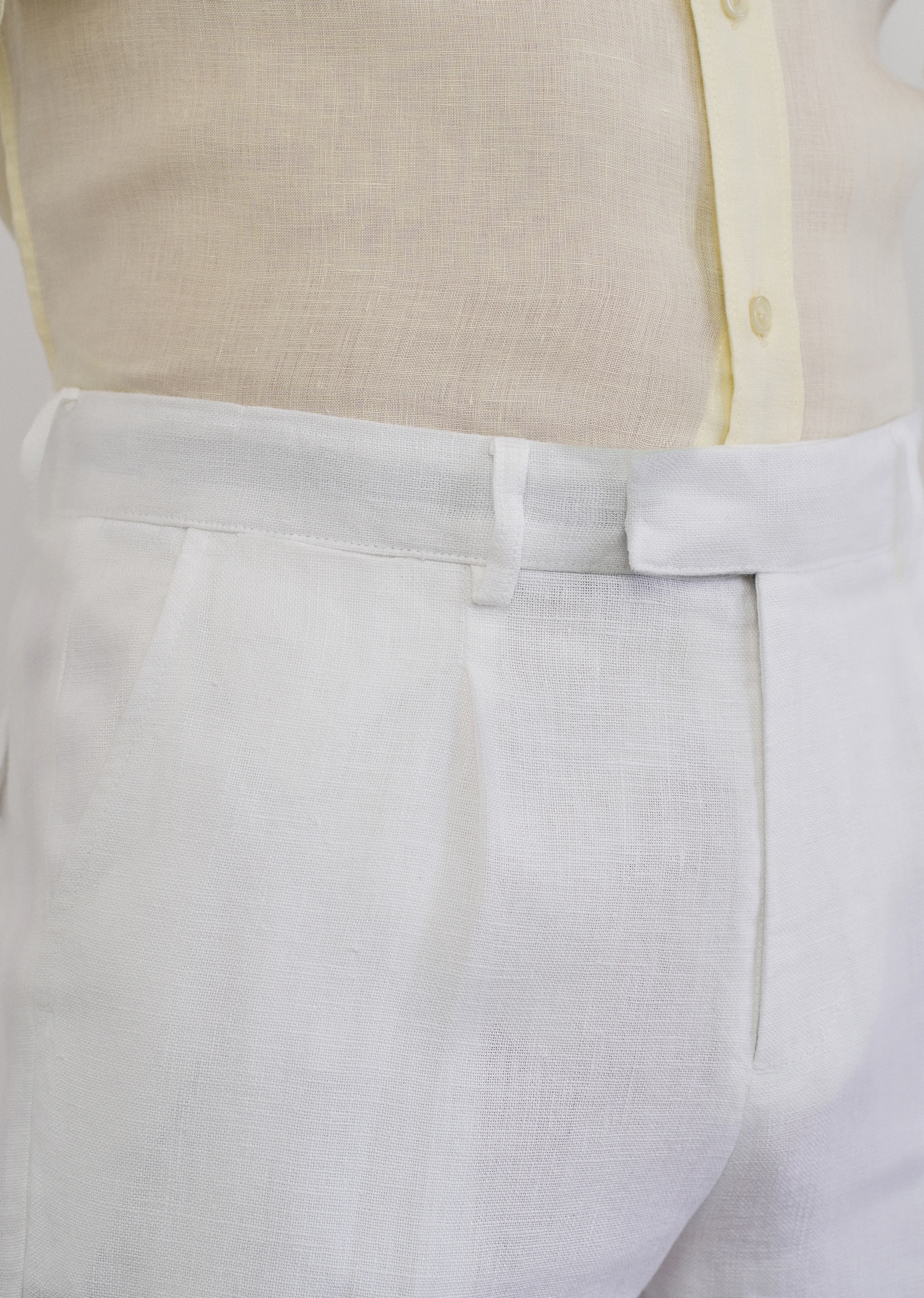 100% Pure Linen White Pant - Image 5