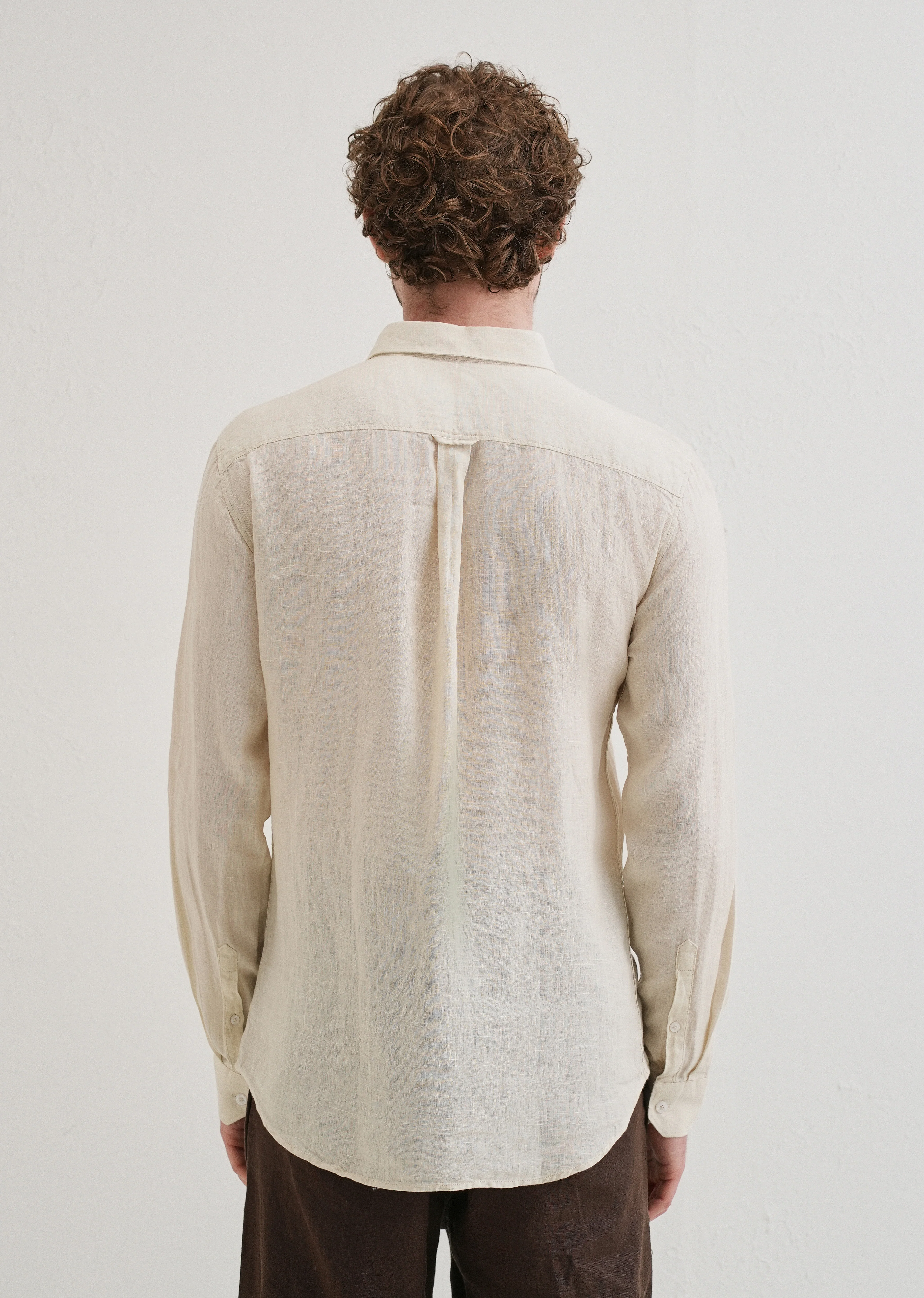 100% Pure Classic Cream Linen Shirt - Image 2