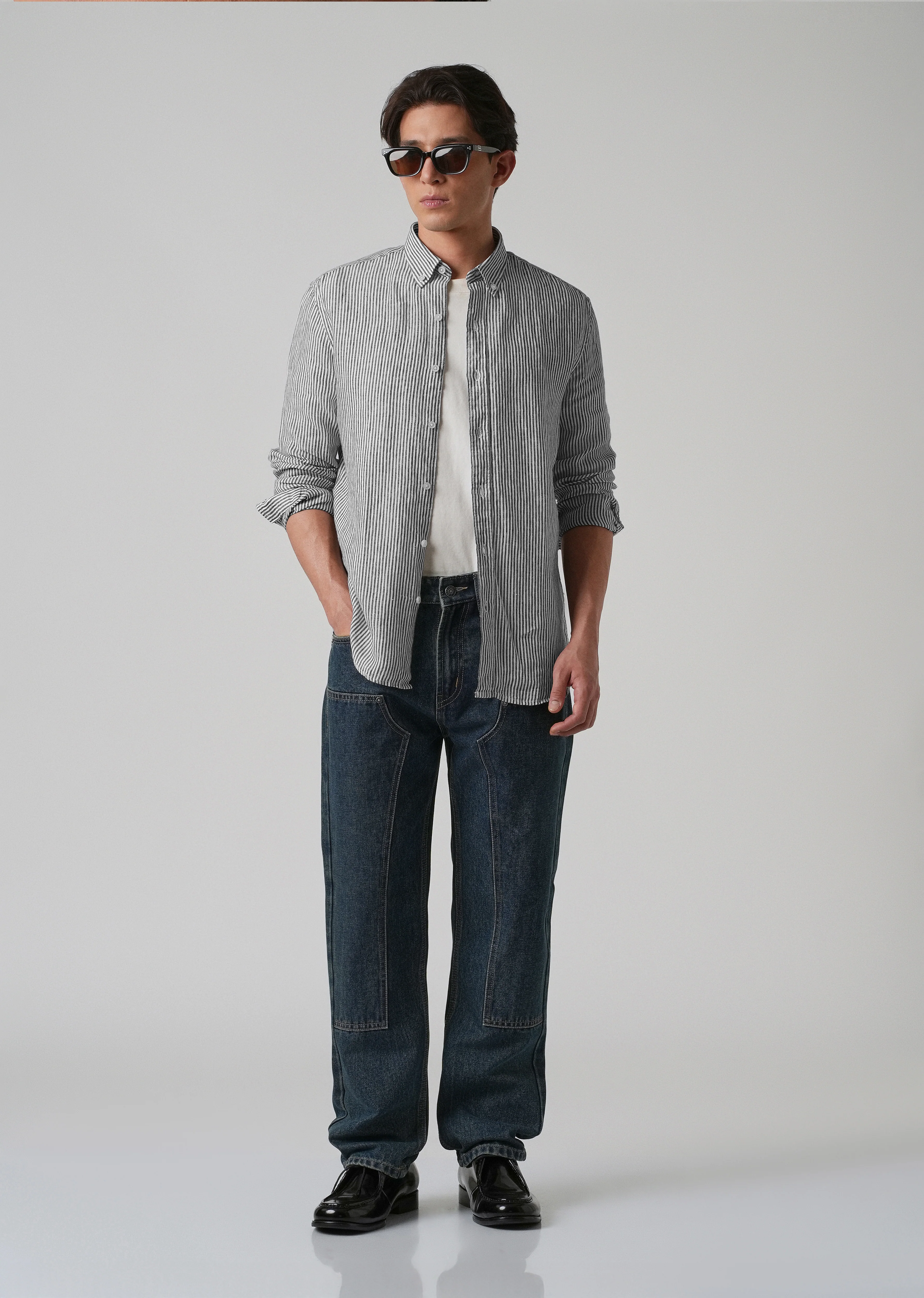 100% Pure Irish Pin Stripe Linen Shirt - Image 6