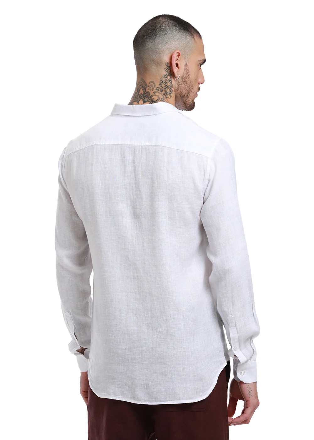 100% Pure Irish White Linen Shirt - Image 4