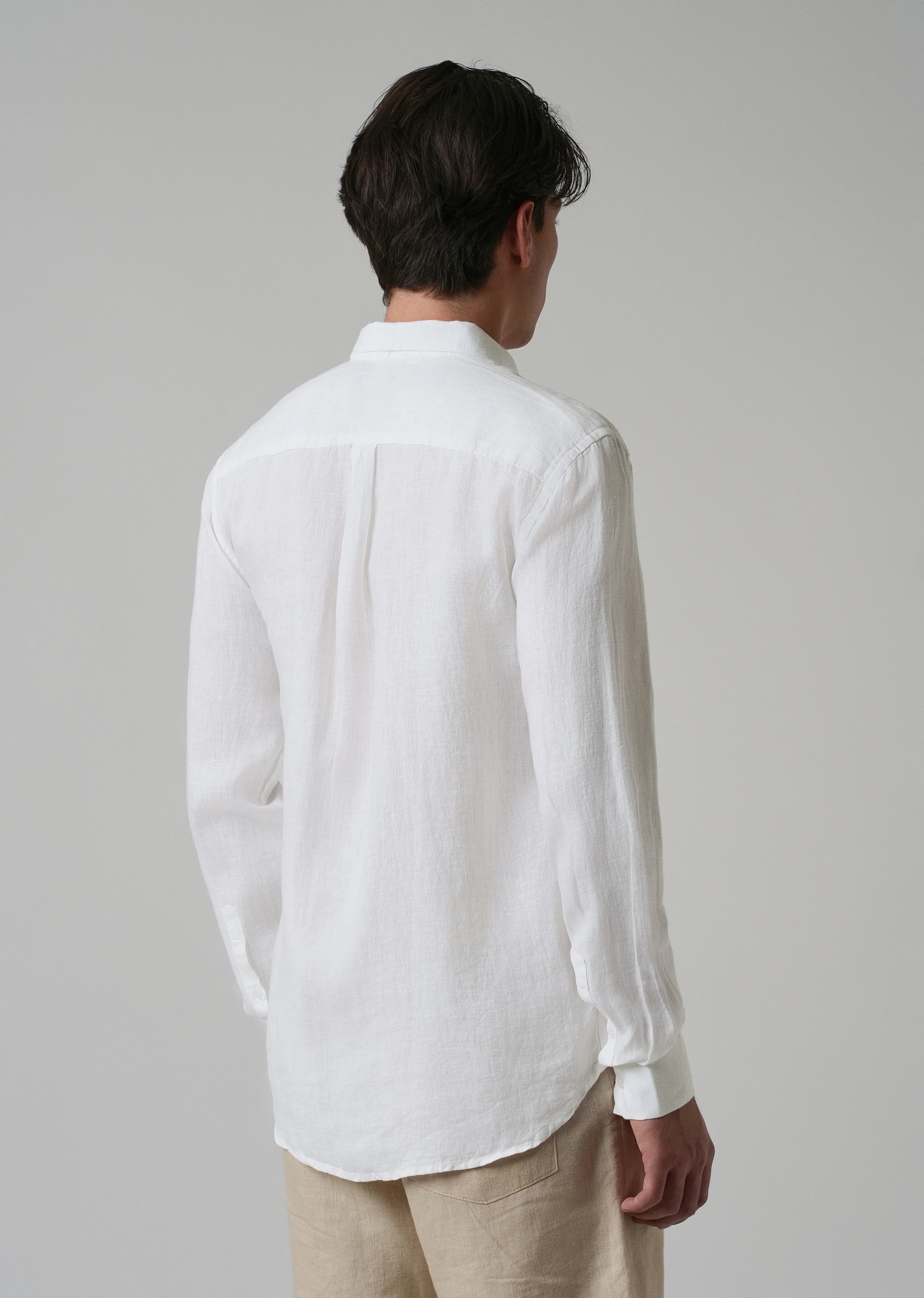100% Pure Talc White Linen Shirt - Image 2