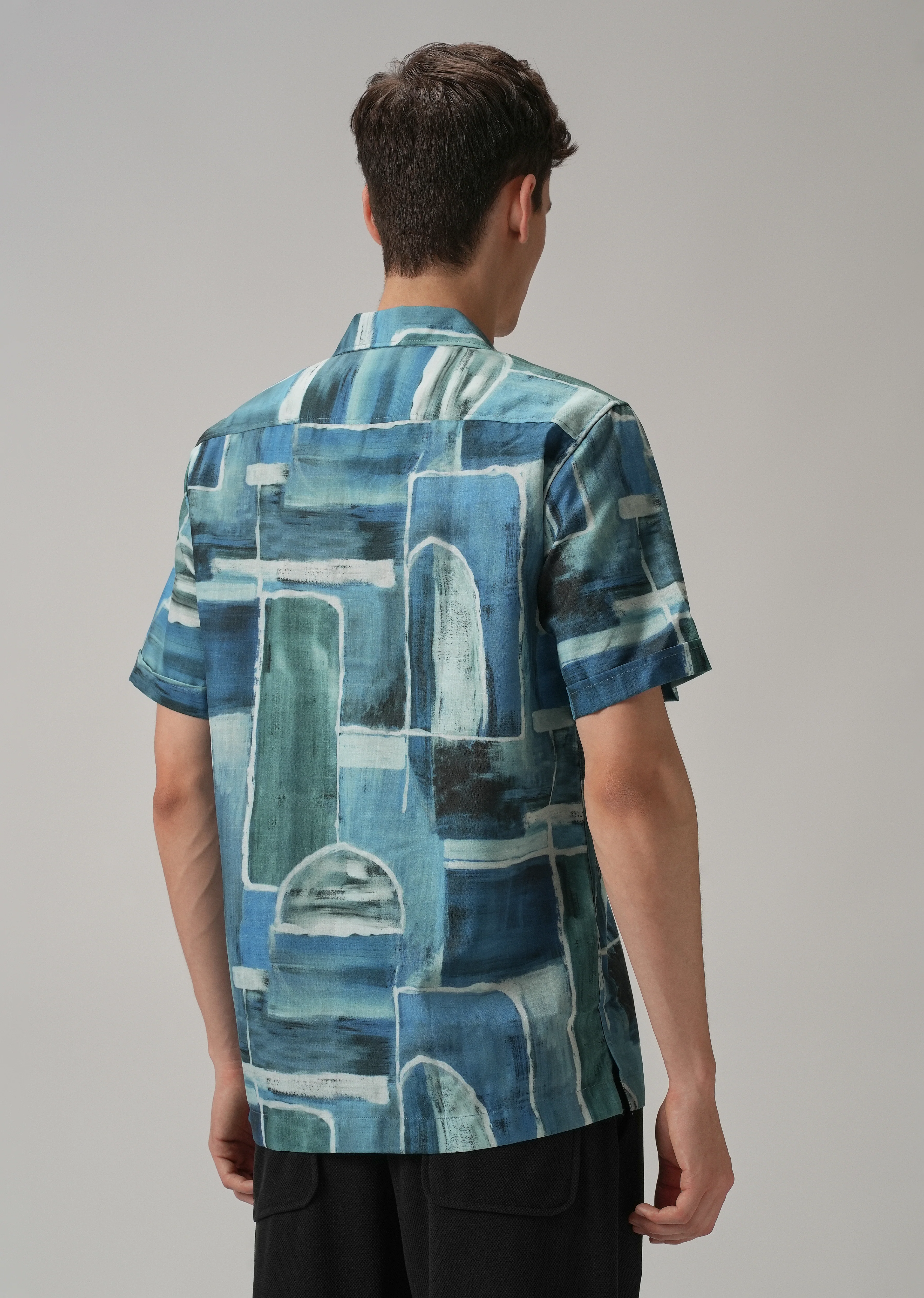 Abstract Art Half Sleeve Shirt - Image 2