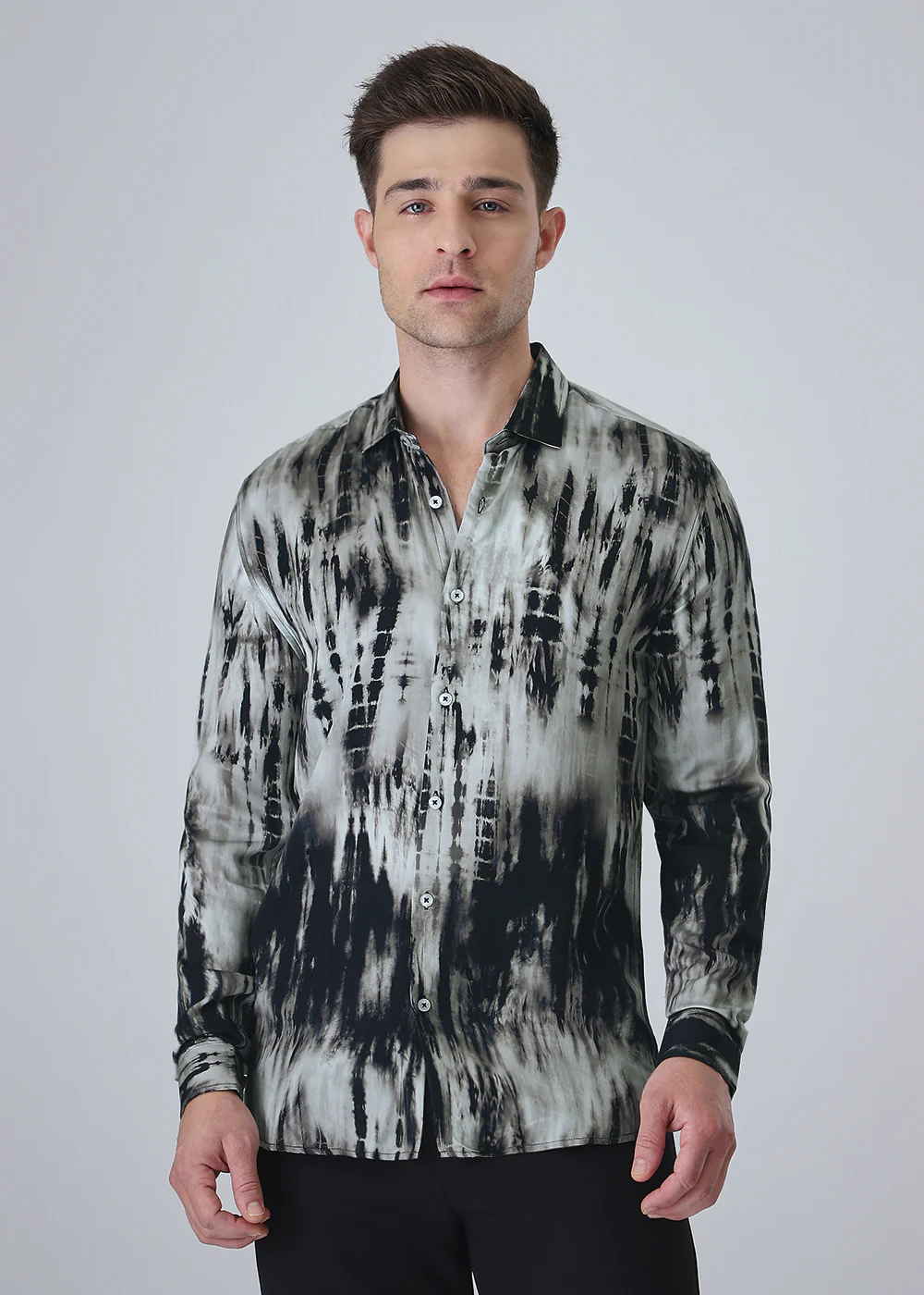 Abstract Black Printed Shirt - Image 3