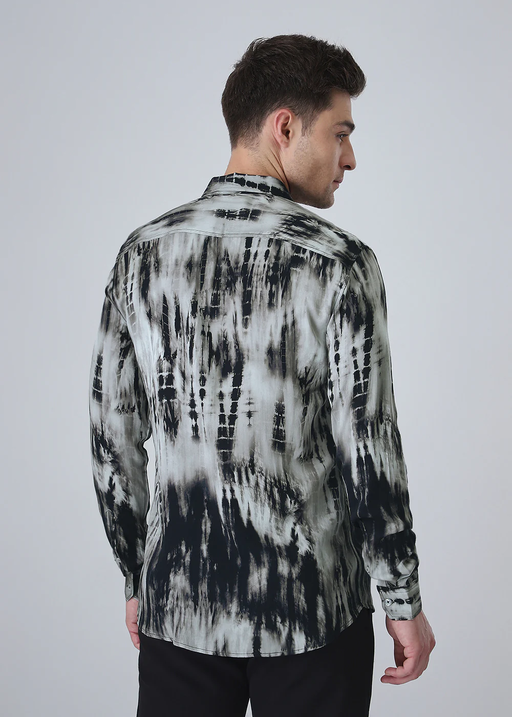 Abstract Black Printed Shirt - Image 4
