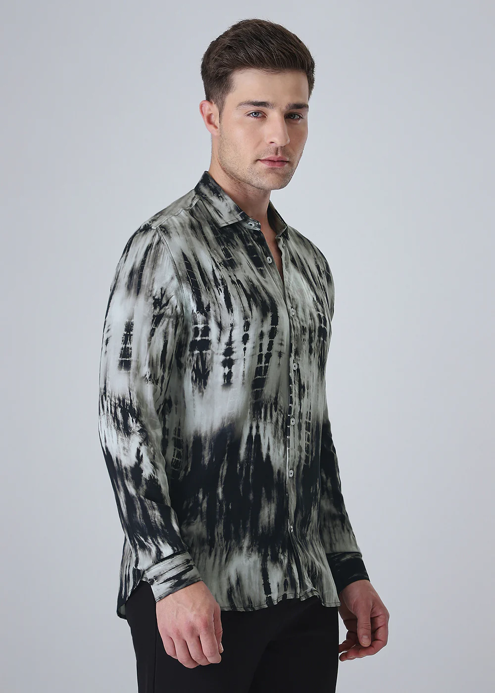 Abstract Black Printed Shirt - Image 5