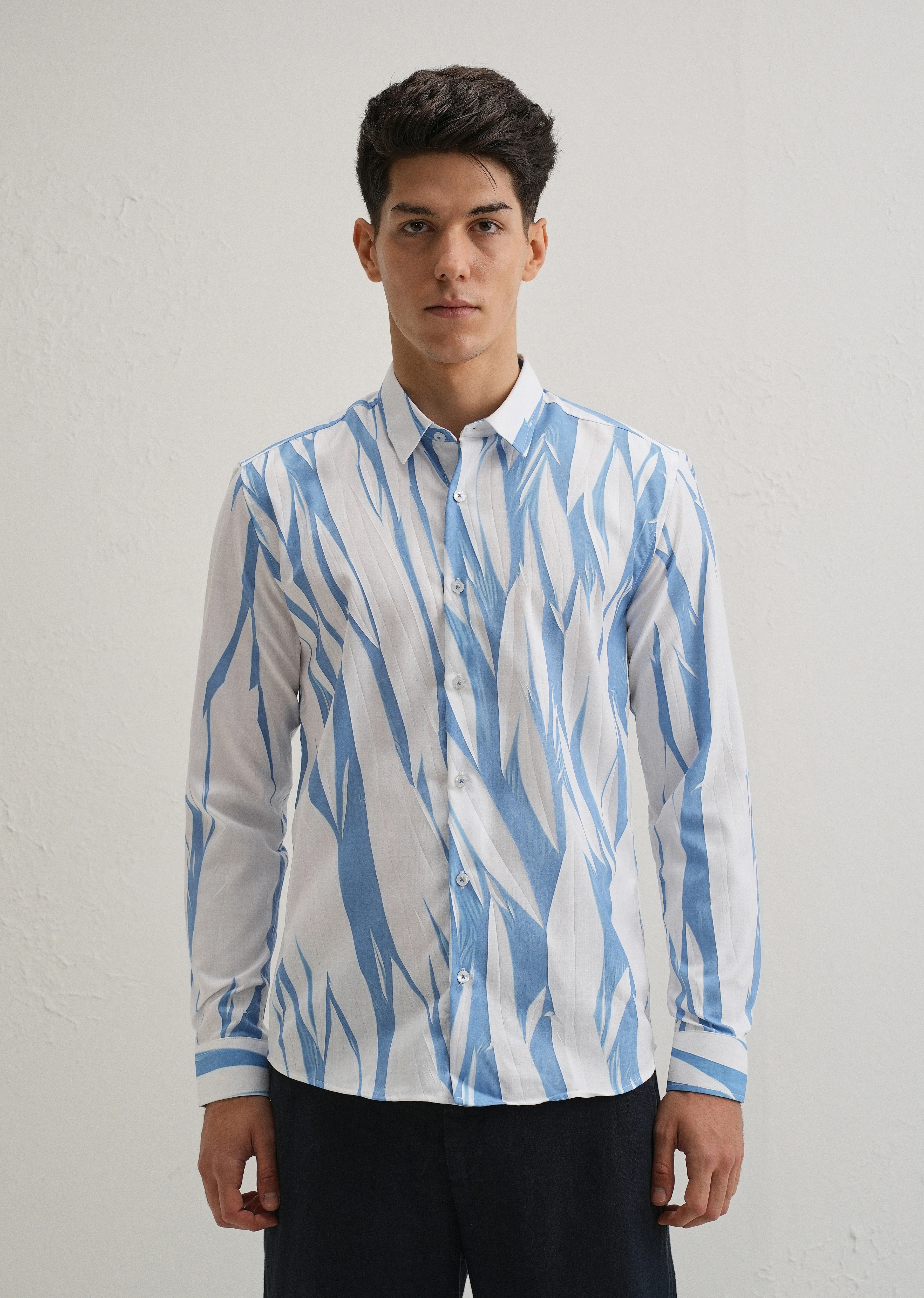 Abstract Blue Shirt - Image 3