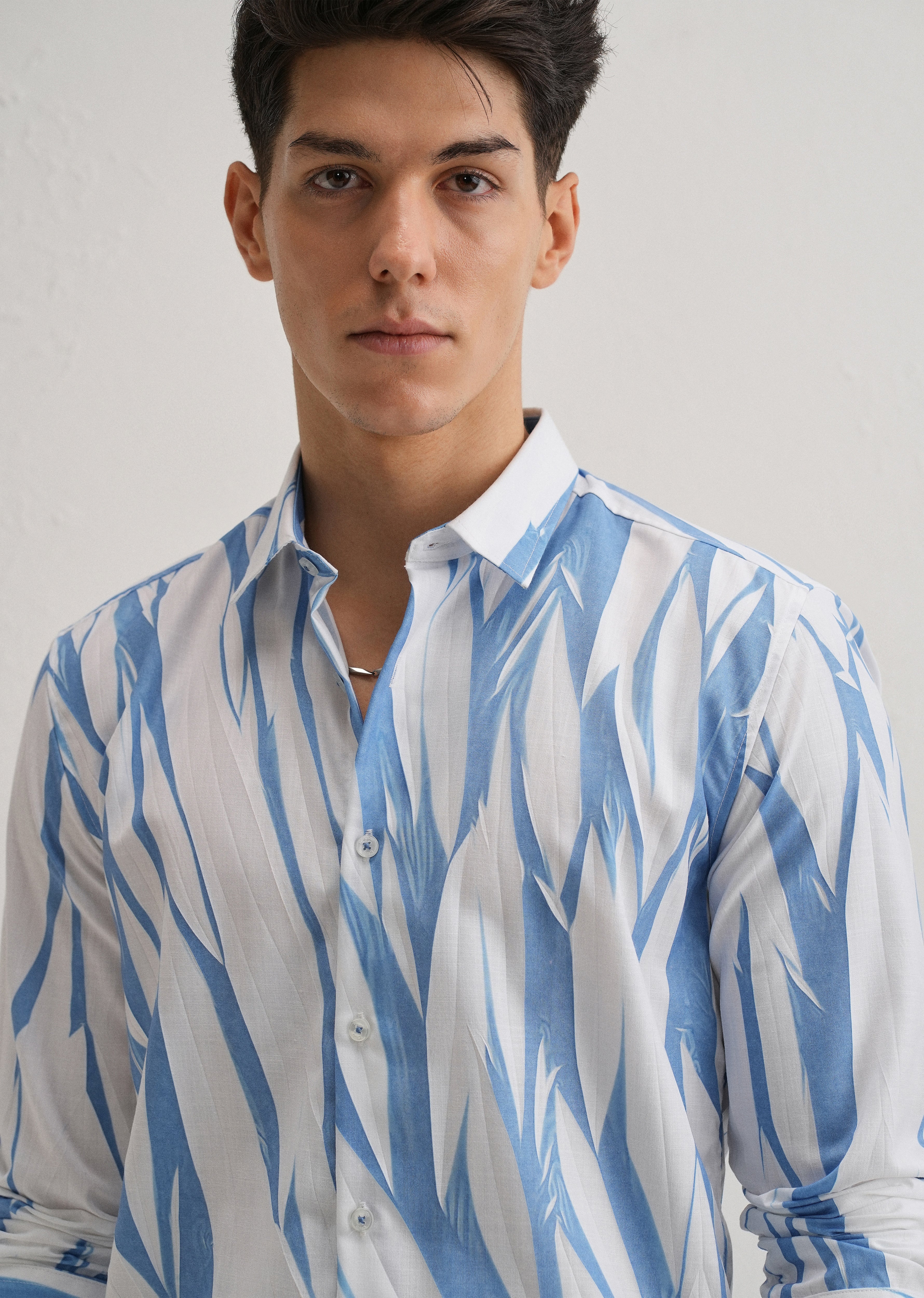 Abstract Blue Shirt - Image 5
