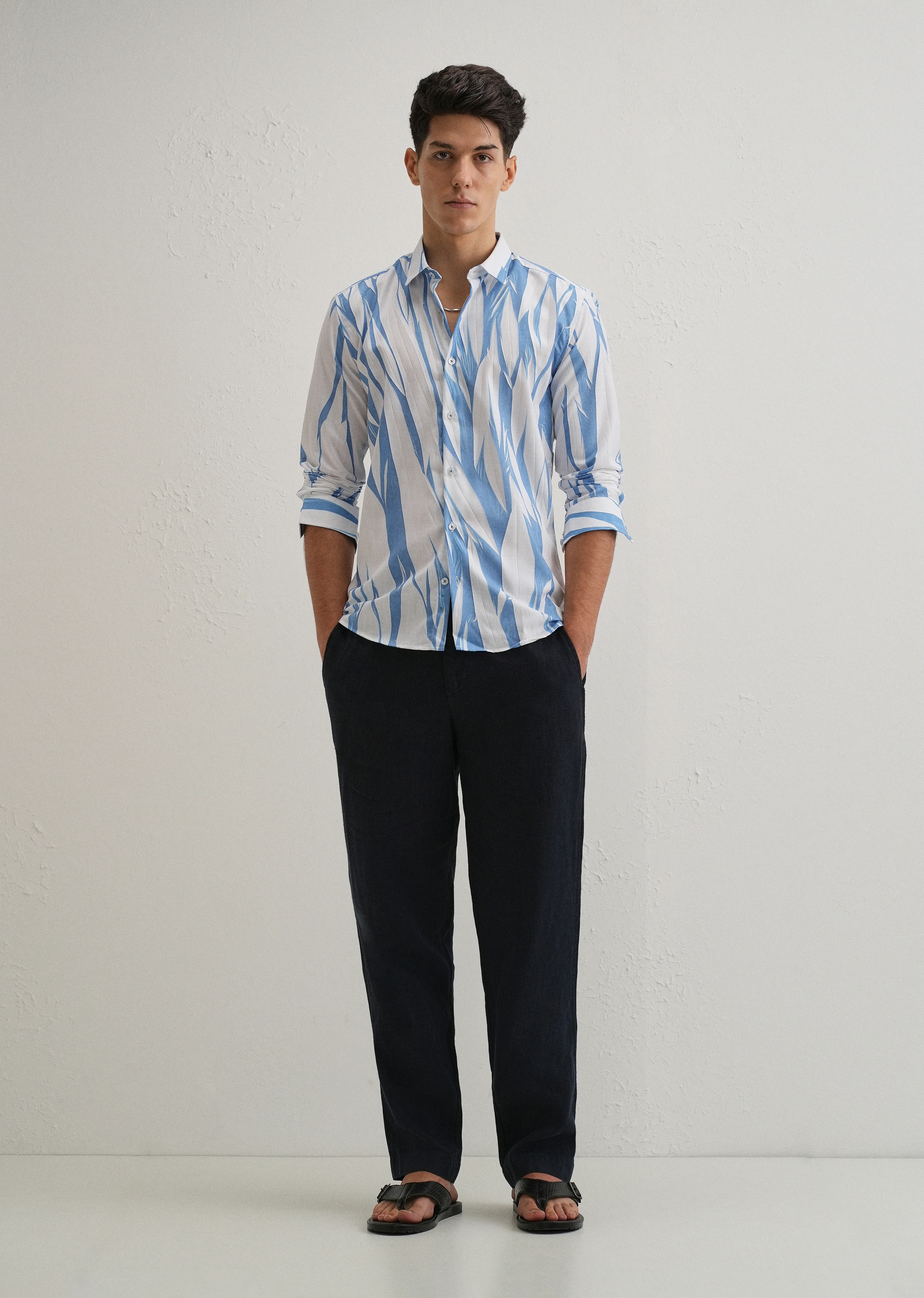 Abstract Blue Shirt - Image 6