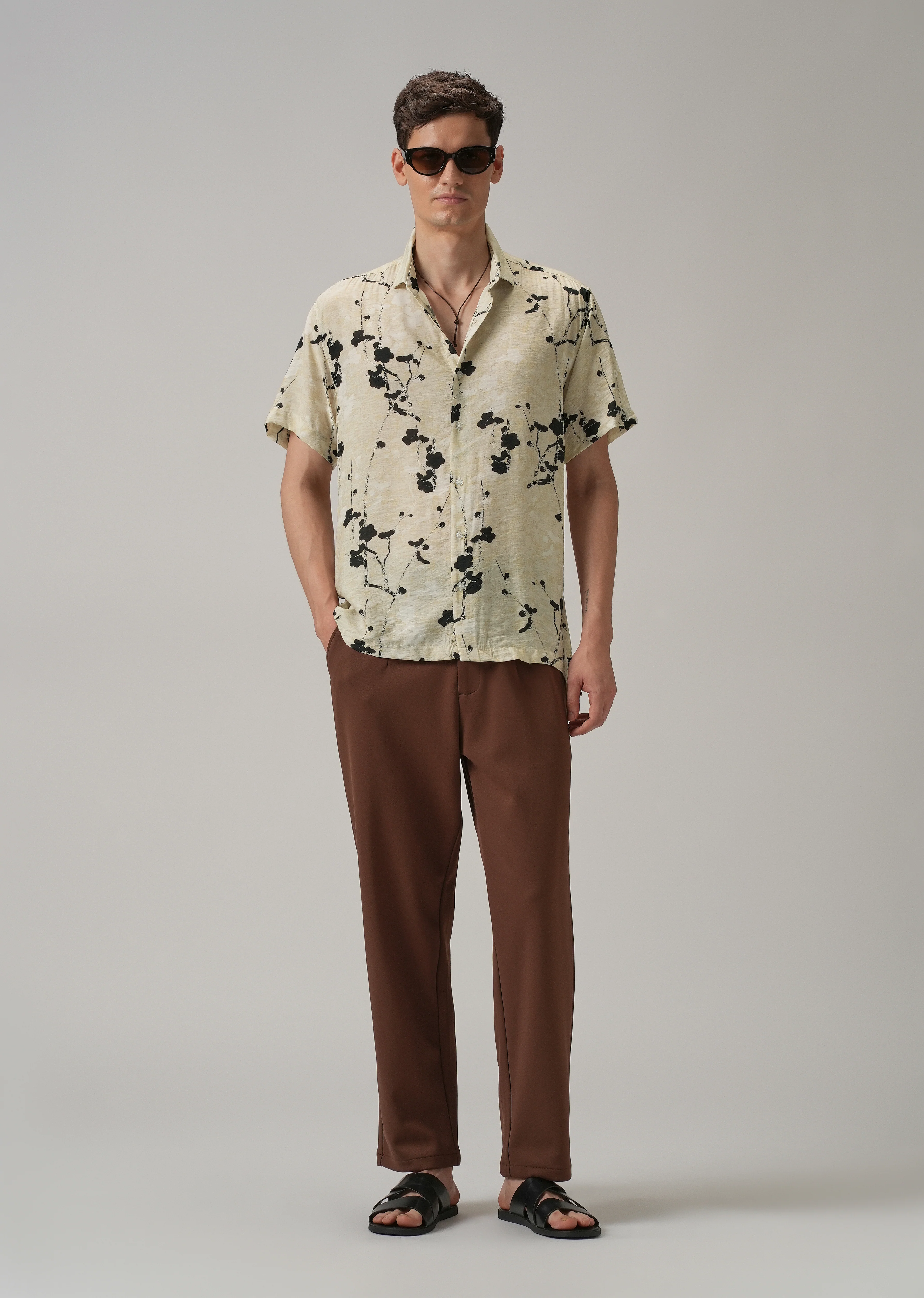 Abstract Flora Printed Shirt - Image 6