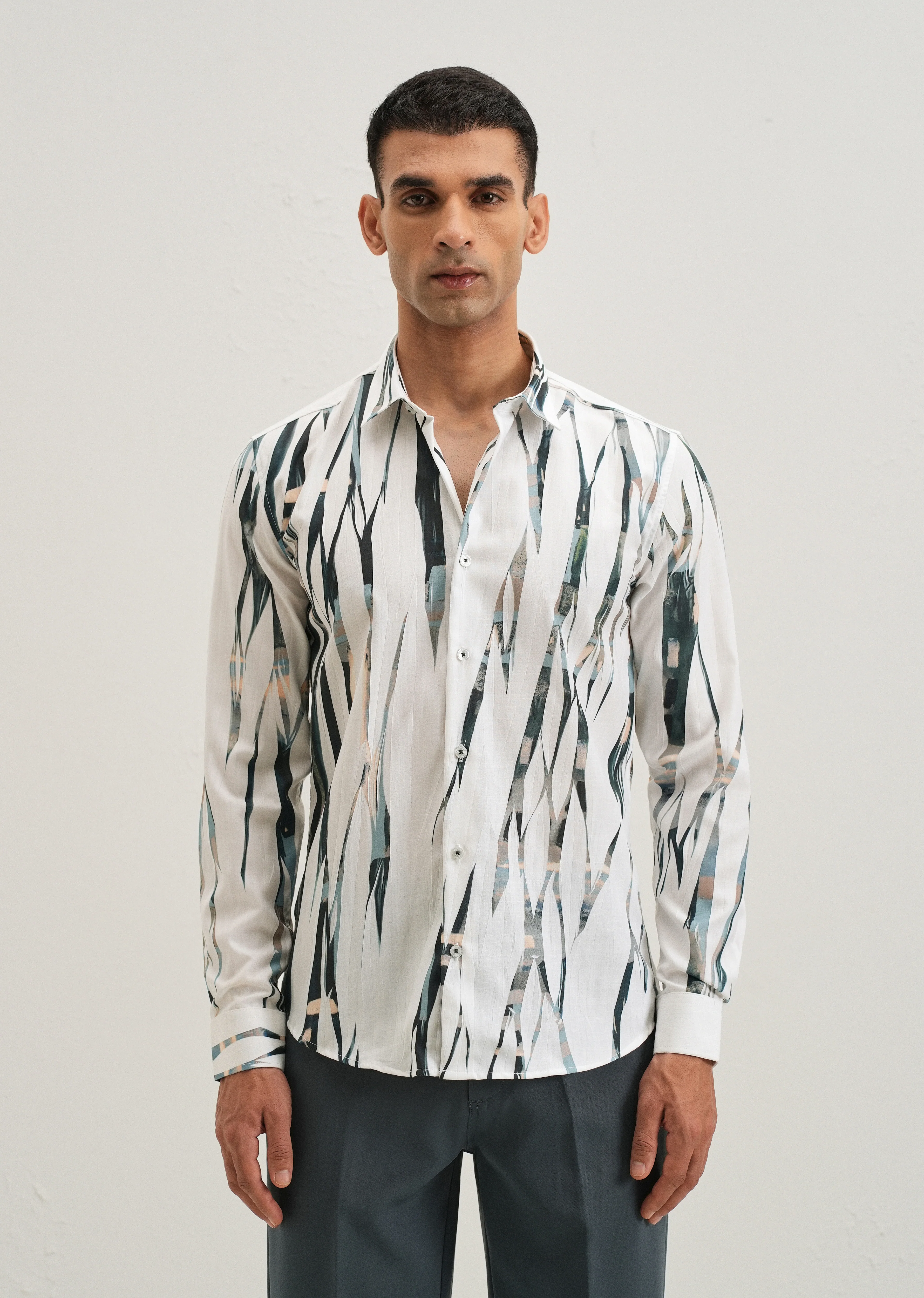 Abstract Green Shirt - Image 3