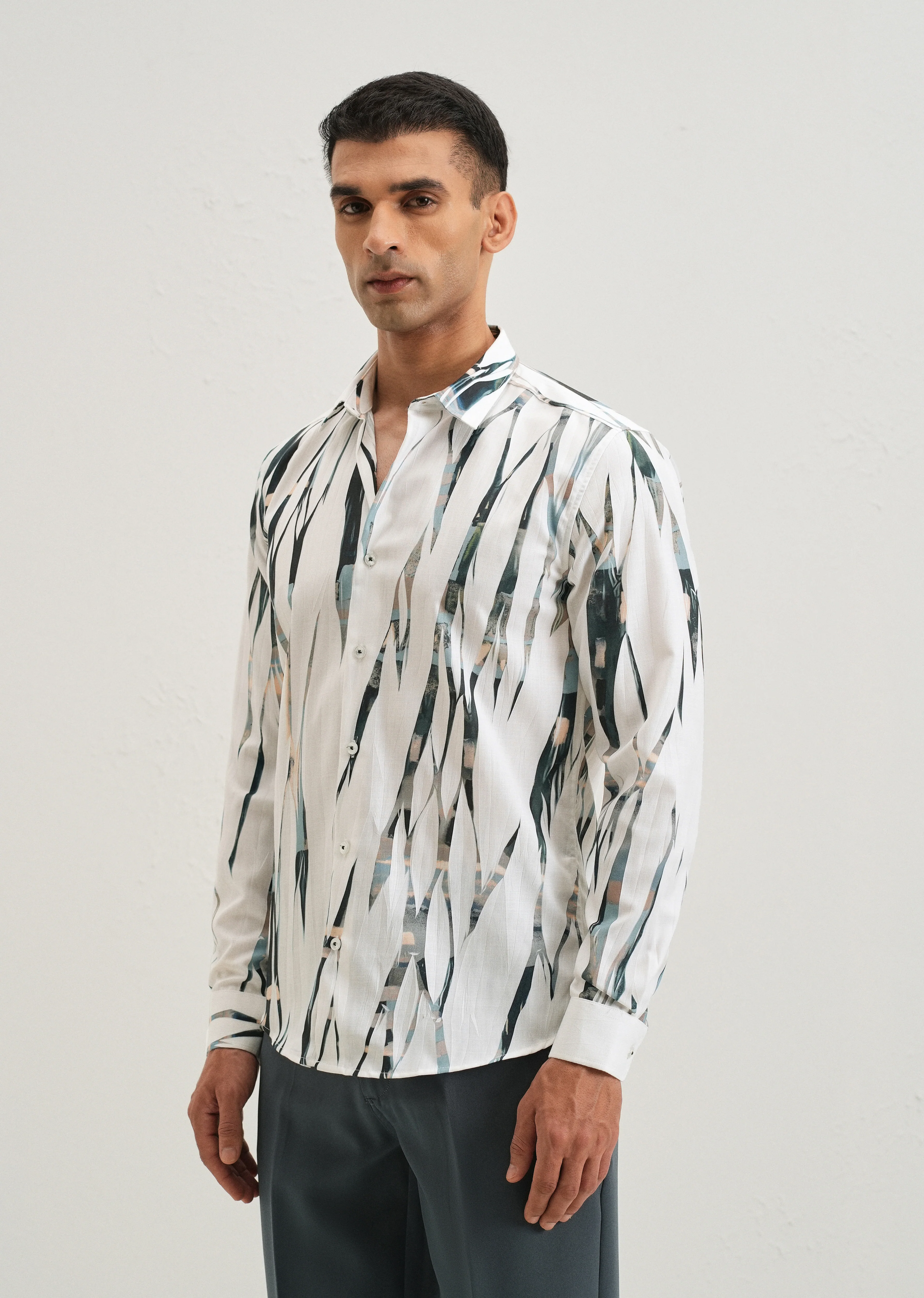 Abstract Green Shirt - Image 4