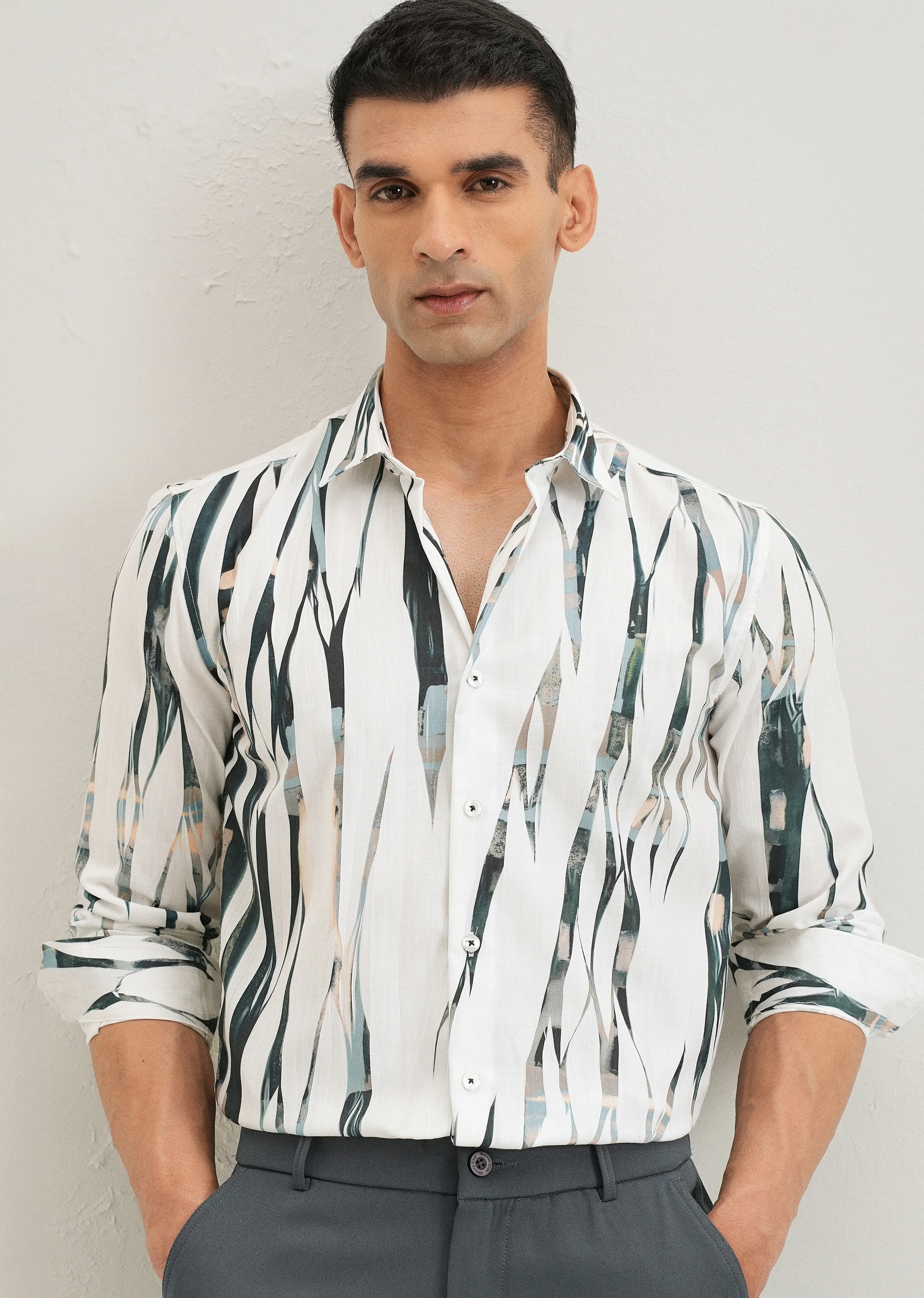 Abstract Green Shirt - Image 7