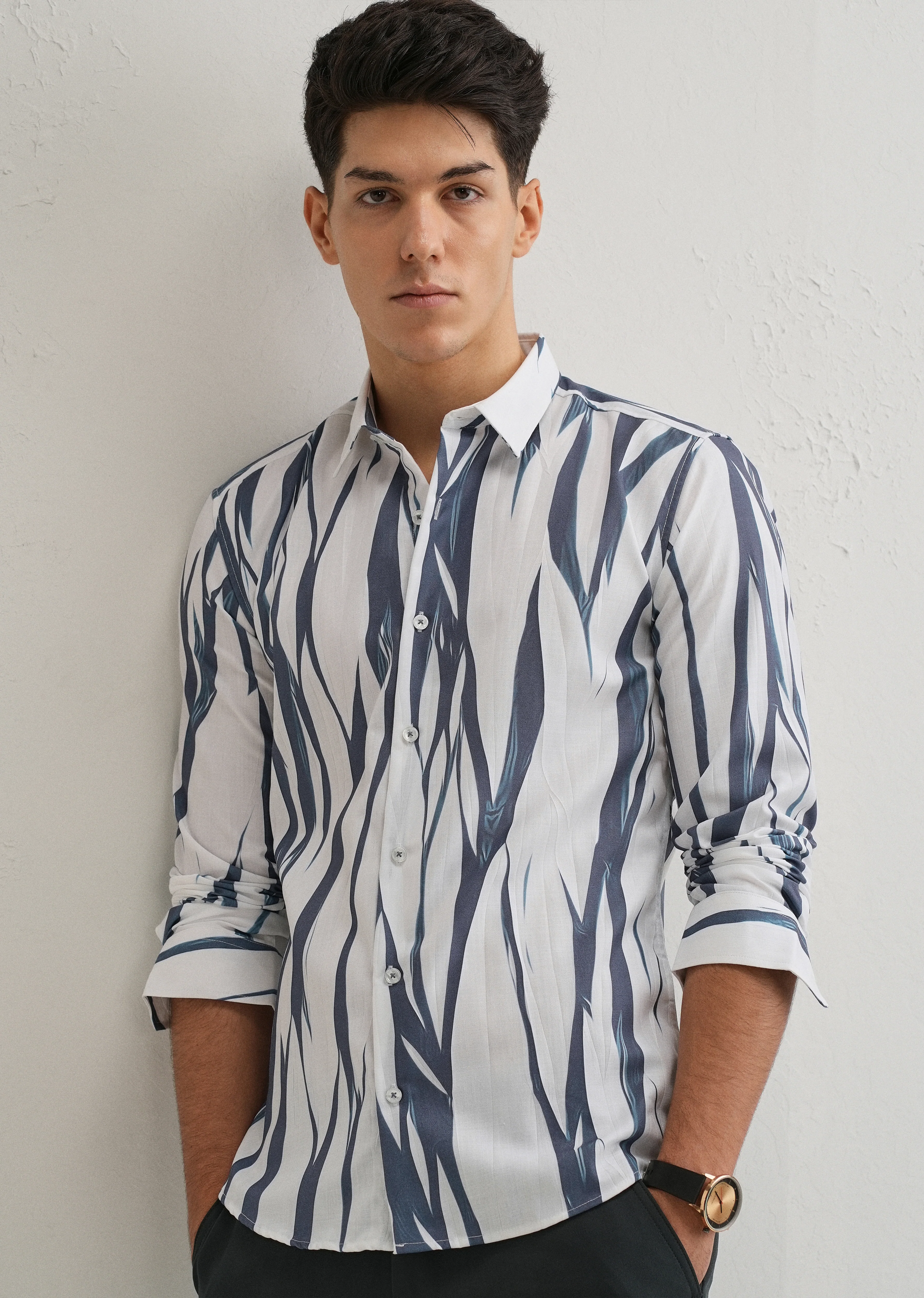 Abstract Grey Shirt - Image 7