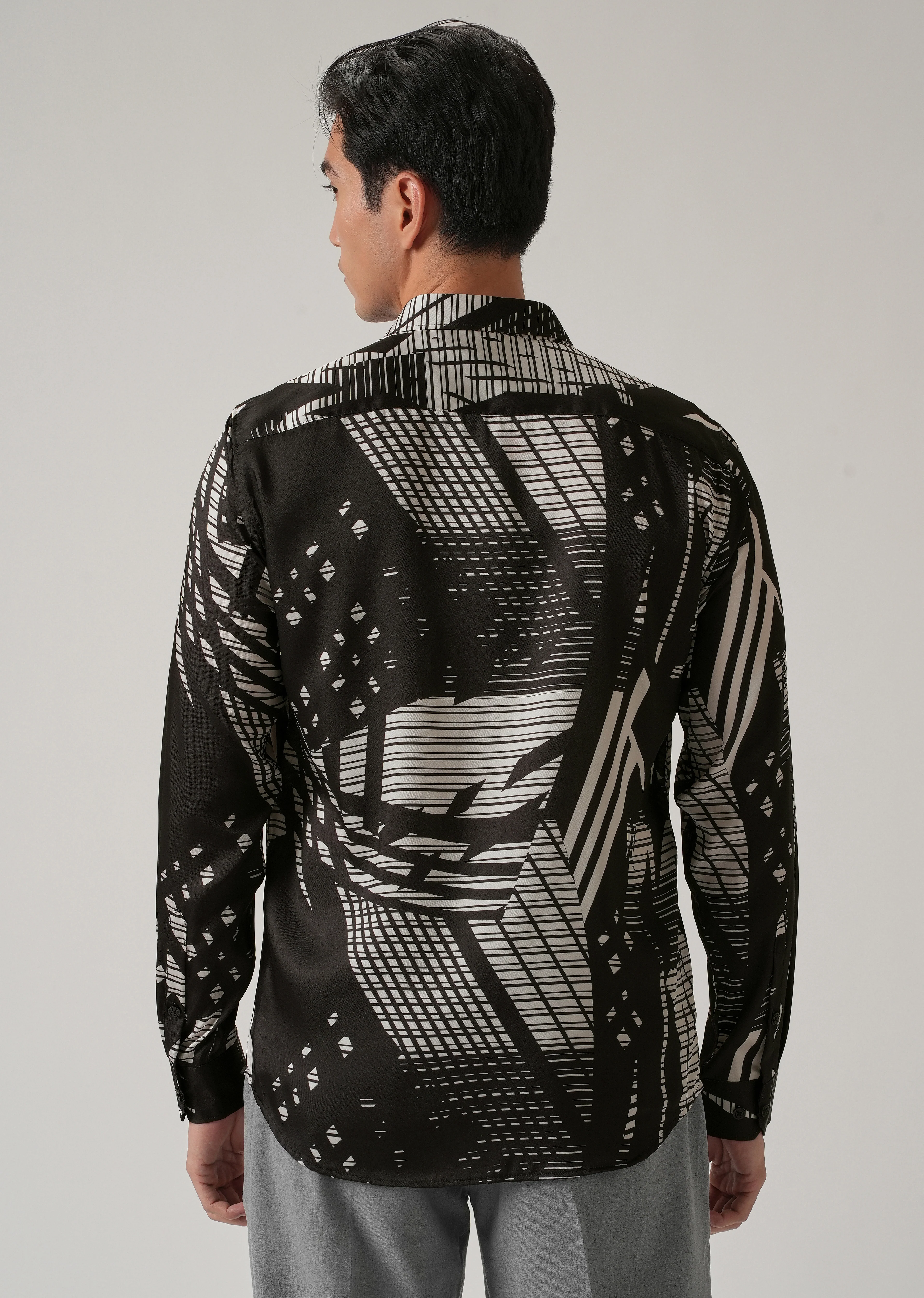 Abstract Line Print Shirt - Image 2