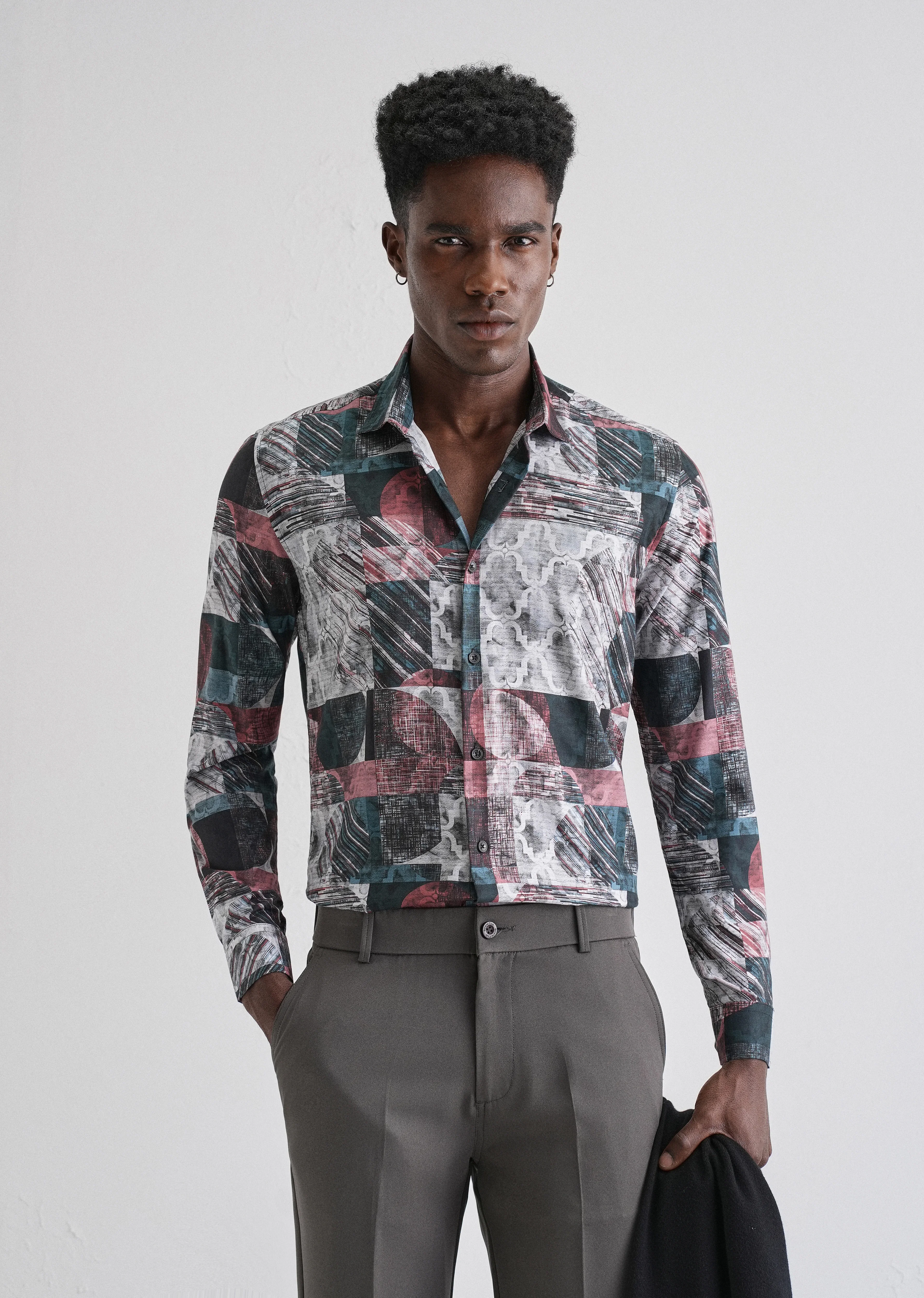 Abstract Print Full-Sleeves Shirt - Image 2