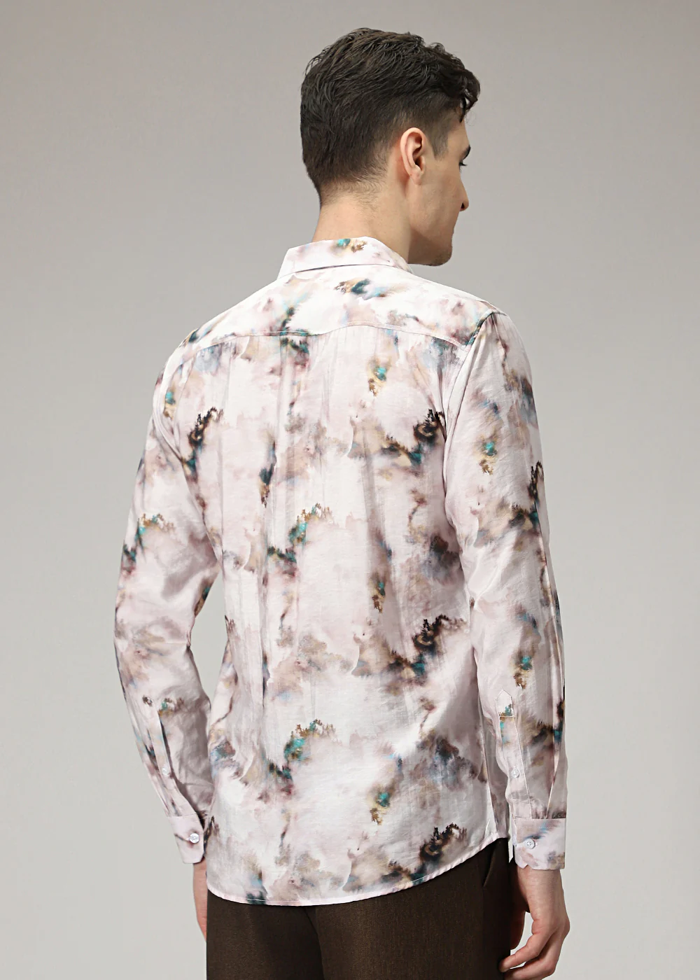 Abstract Wash Print Shirt - Image 4