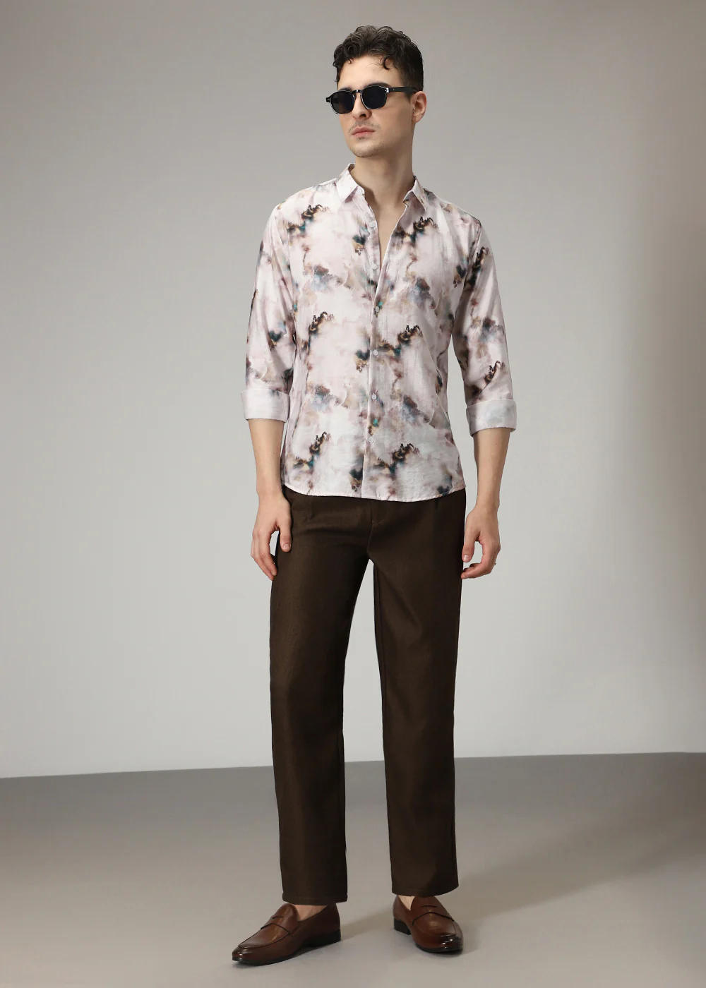 Abstract Wash Print Shirt - Image 7