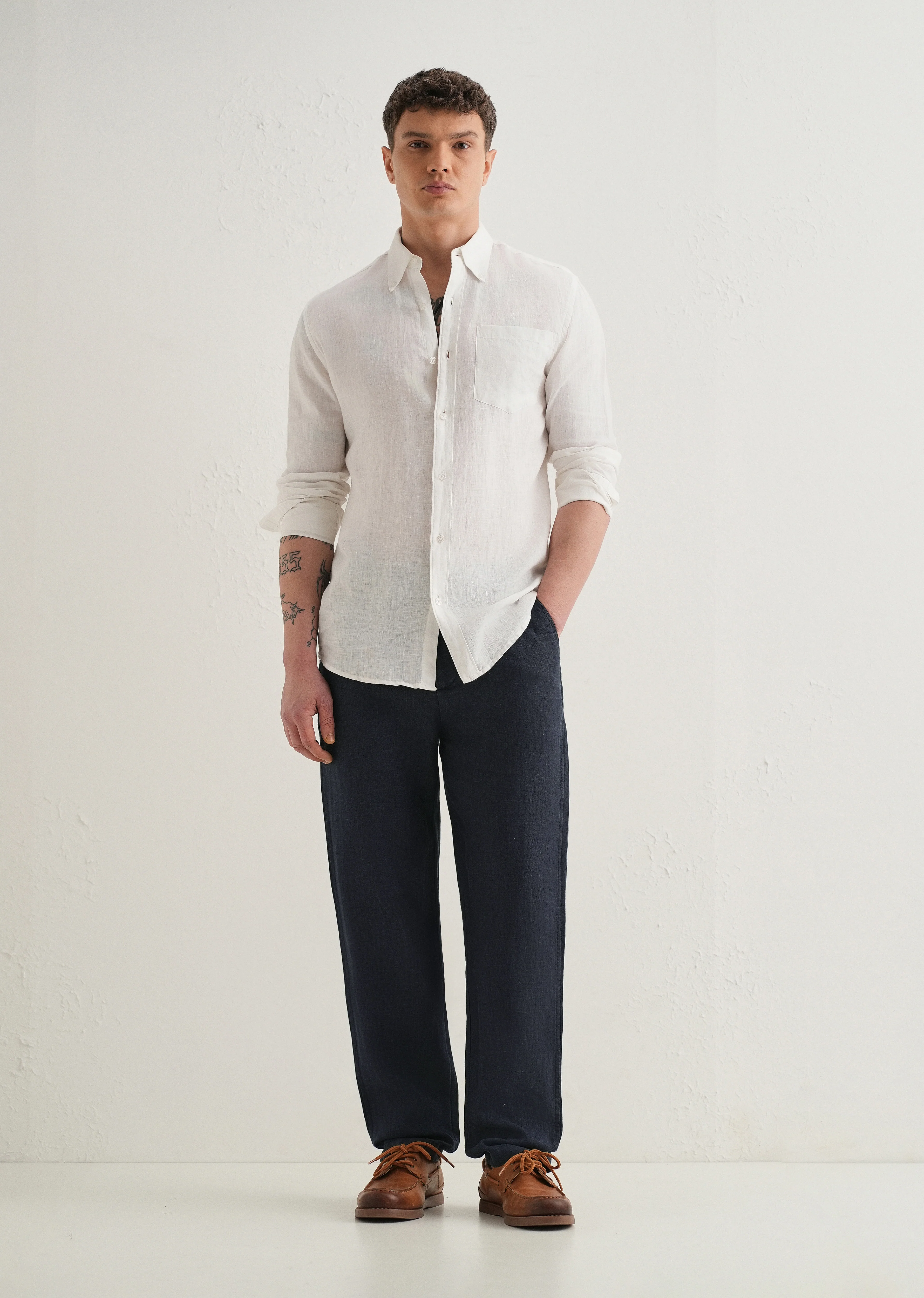 Admiral Blue Linen Pant - Image 6