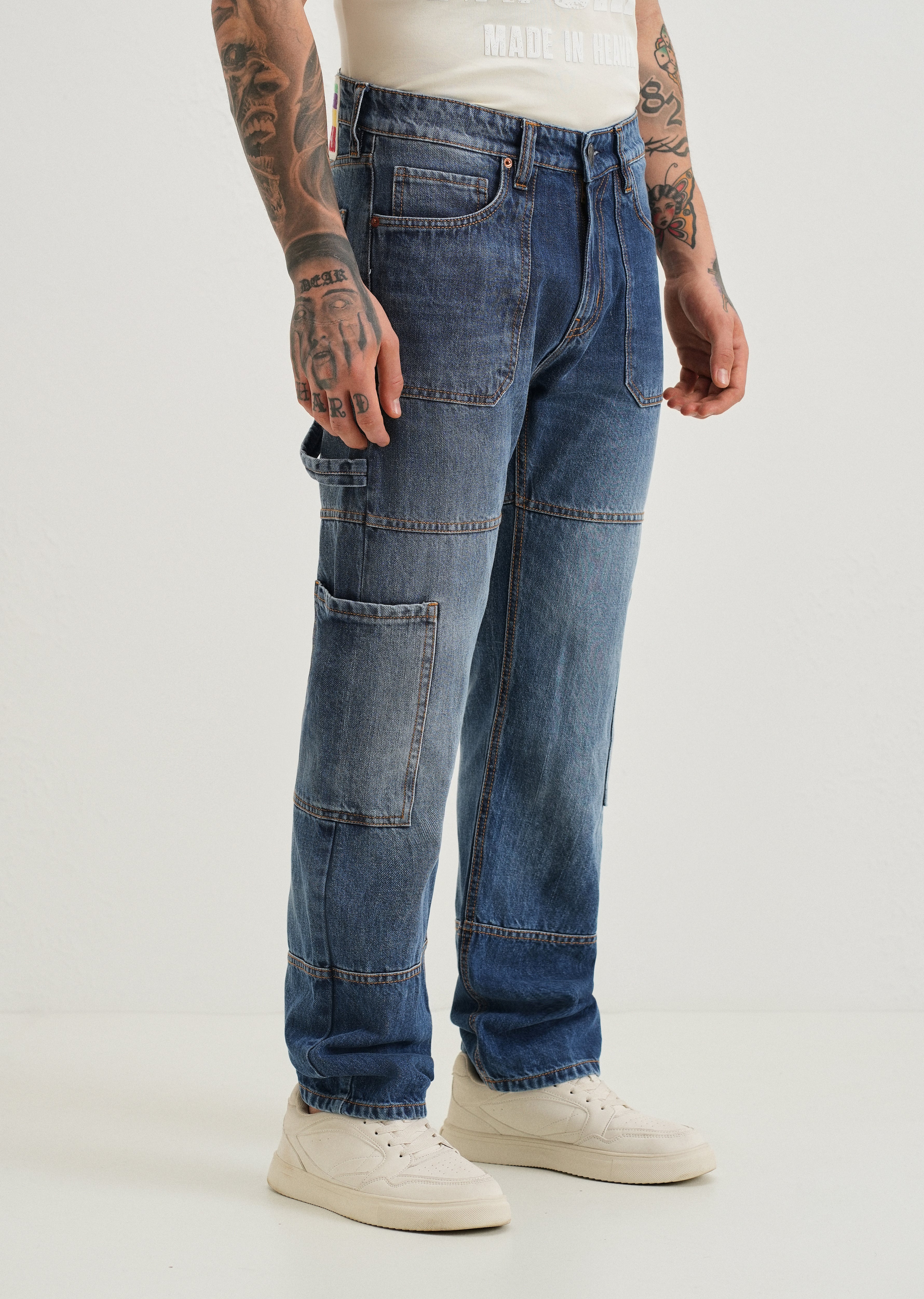 Aero Blue Baggy fit Jeans - Image 4