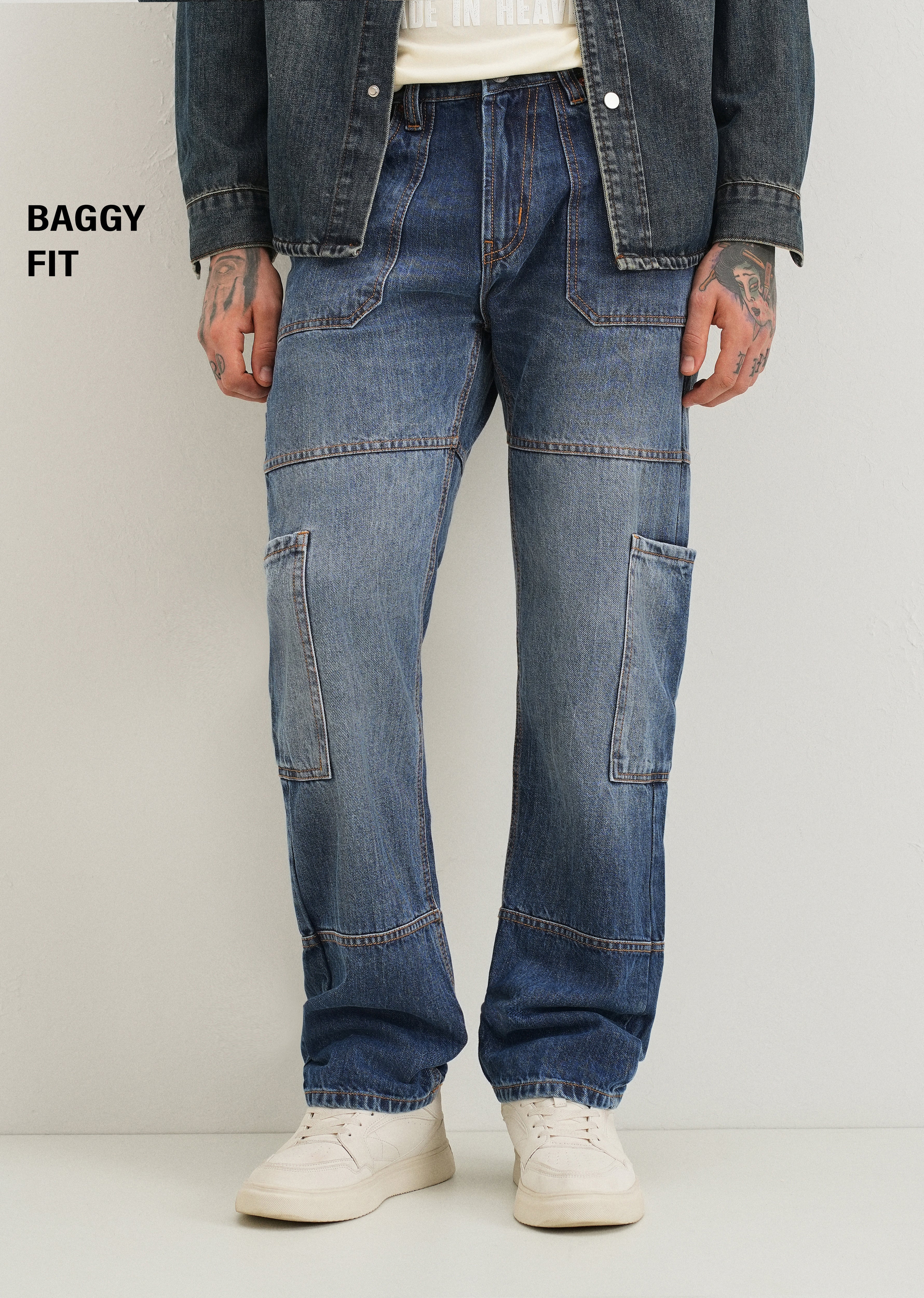 Aero Blue Baggy fit Jeans - Image 7