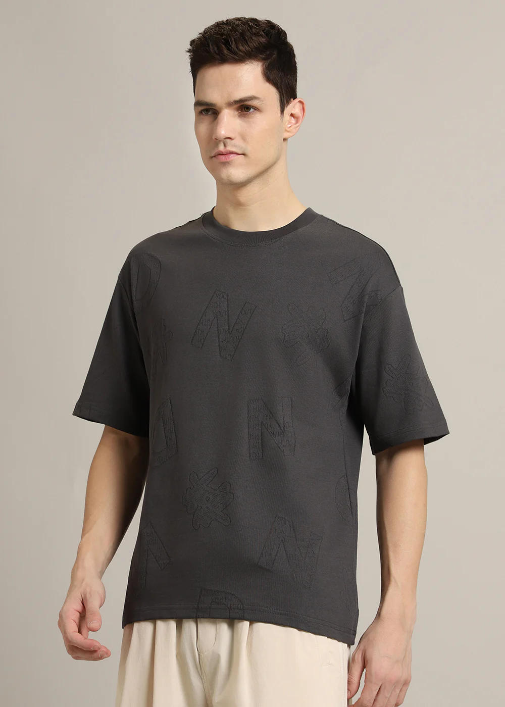 Alpha Grey Oversized T-shirt - Image 5