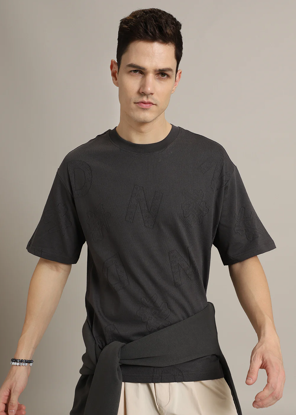 Alpha Grey Oversized T-shirt - Image 7