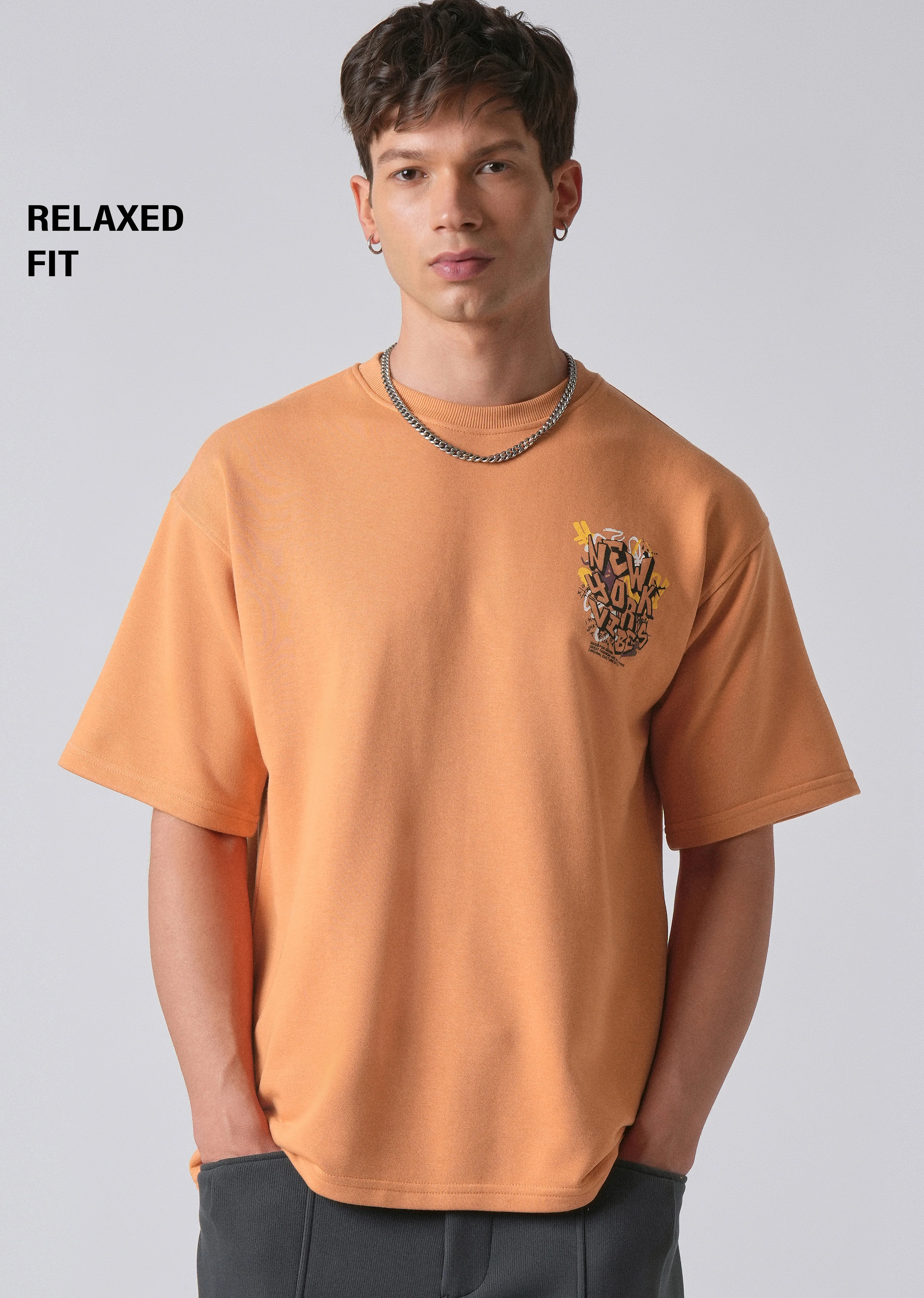 Apricot Orange Oversized T-shirt - Image 7