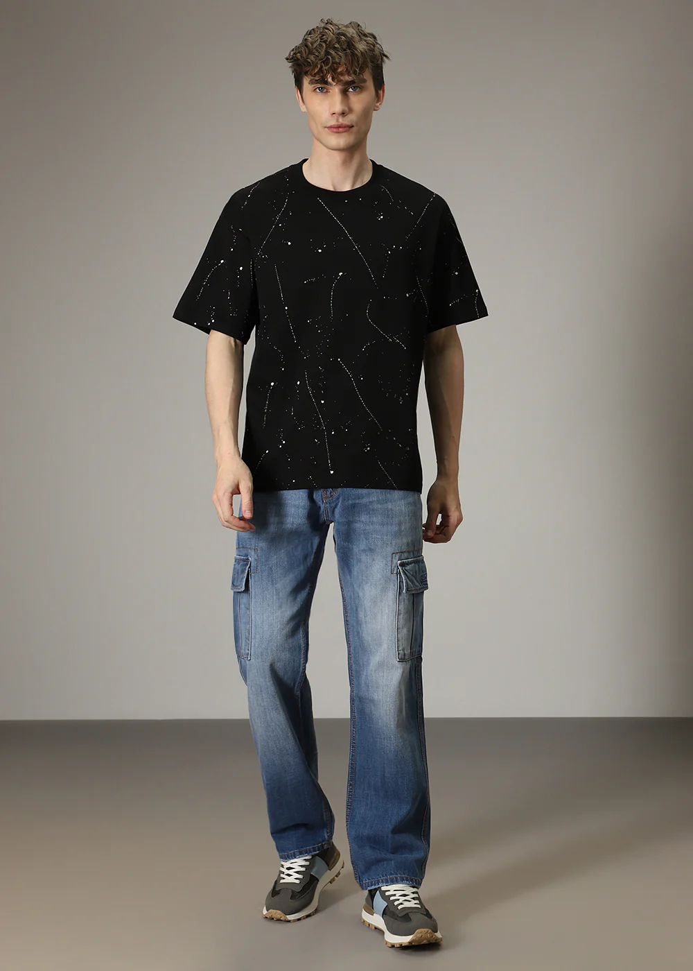 Aqua Blue Baggy fit Jeans - Image 8