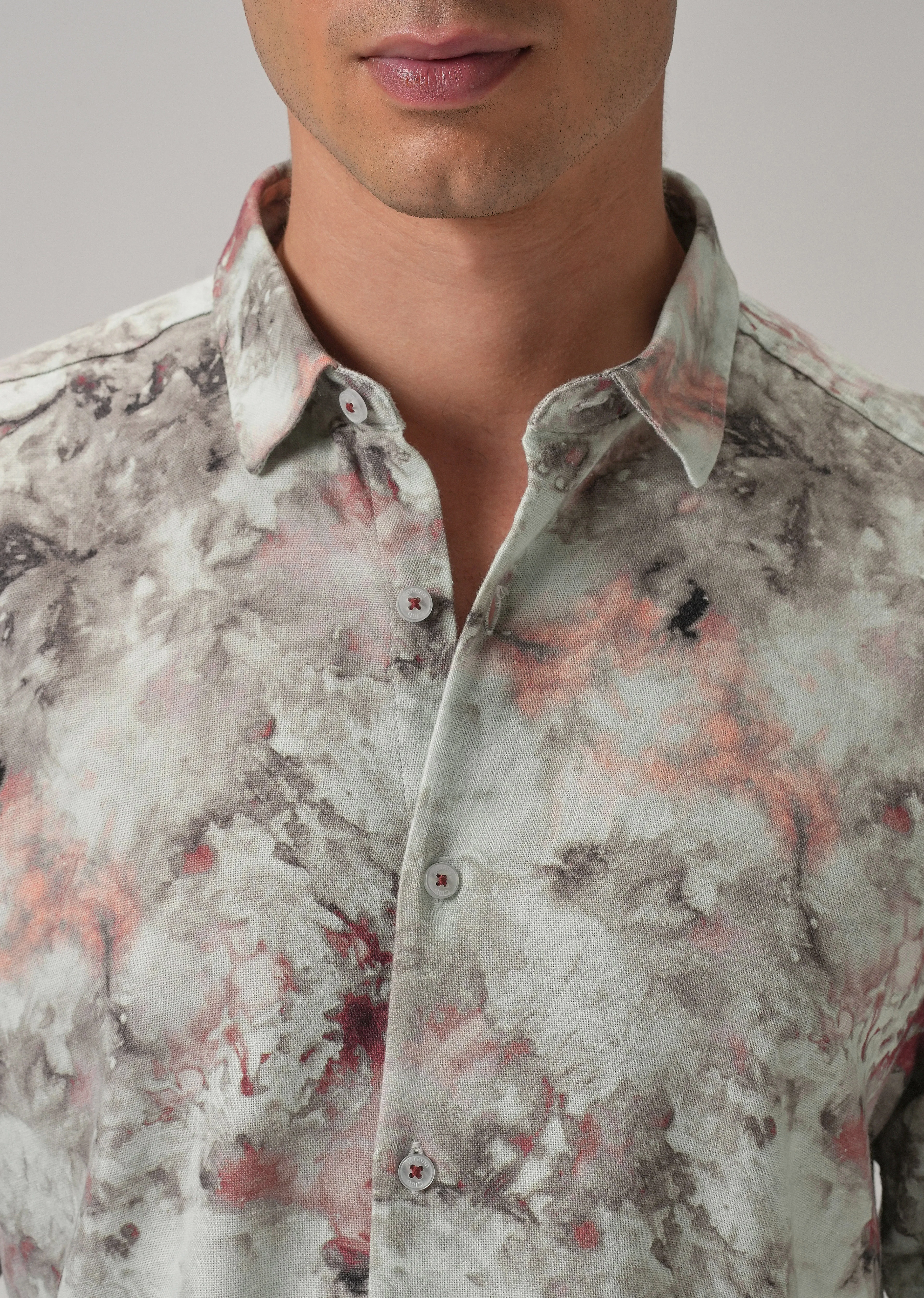 Aquarelle Abstract Half Sleeve shirt - Image 5