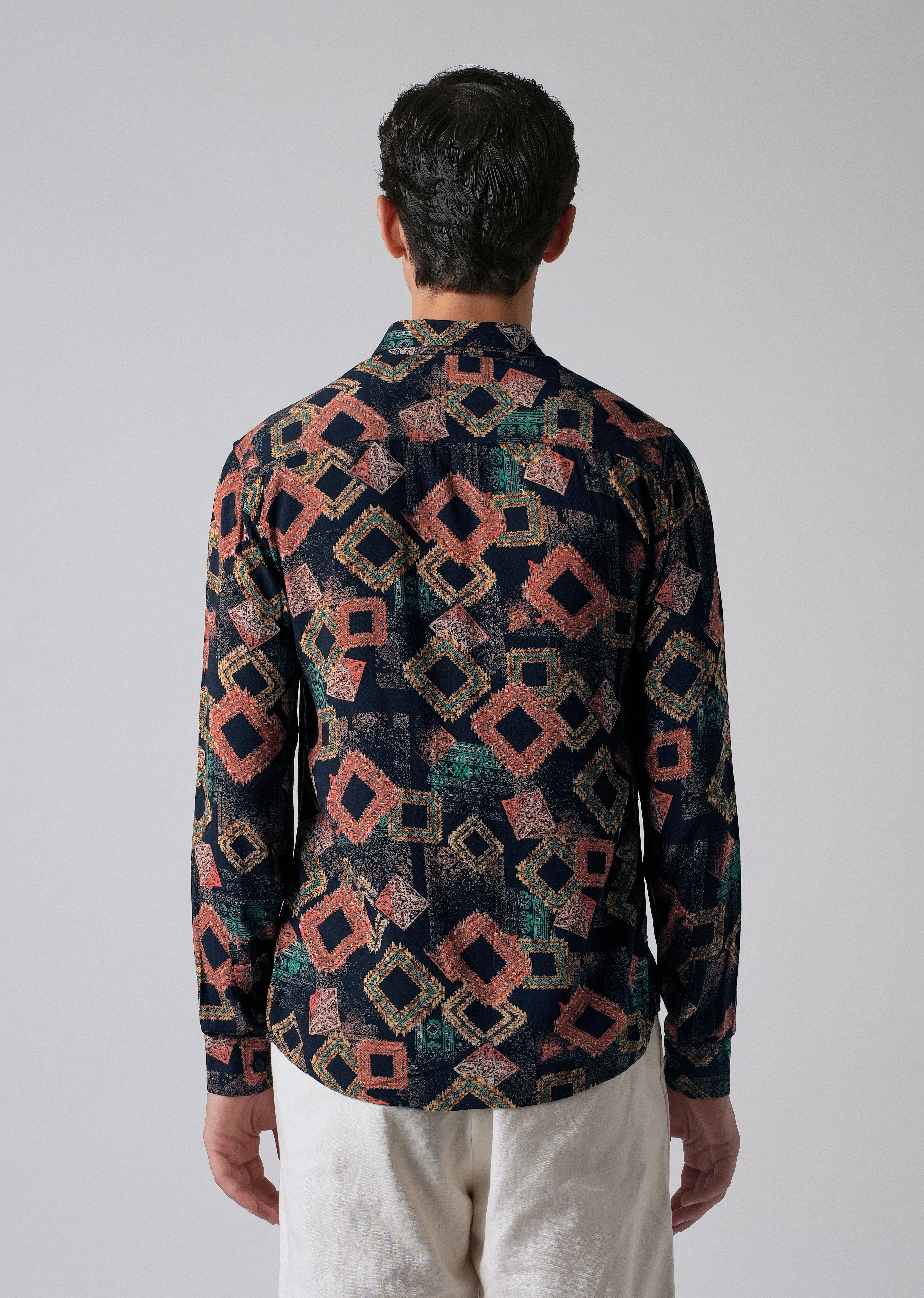 Argyle Diamond Blue Feather Shirt - Image 2