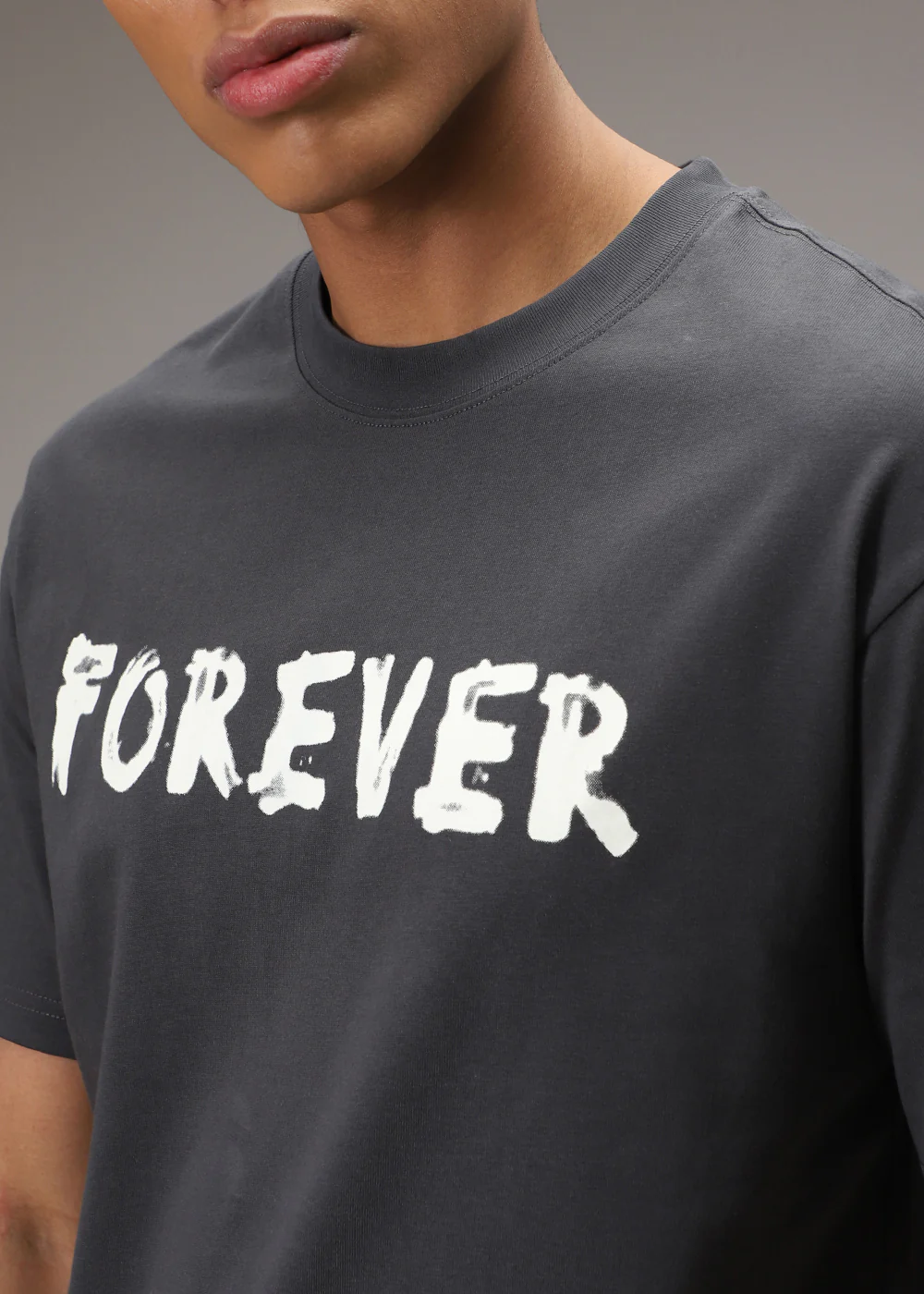 Artistic Array Grey Oversized T-shirt - Image 2