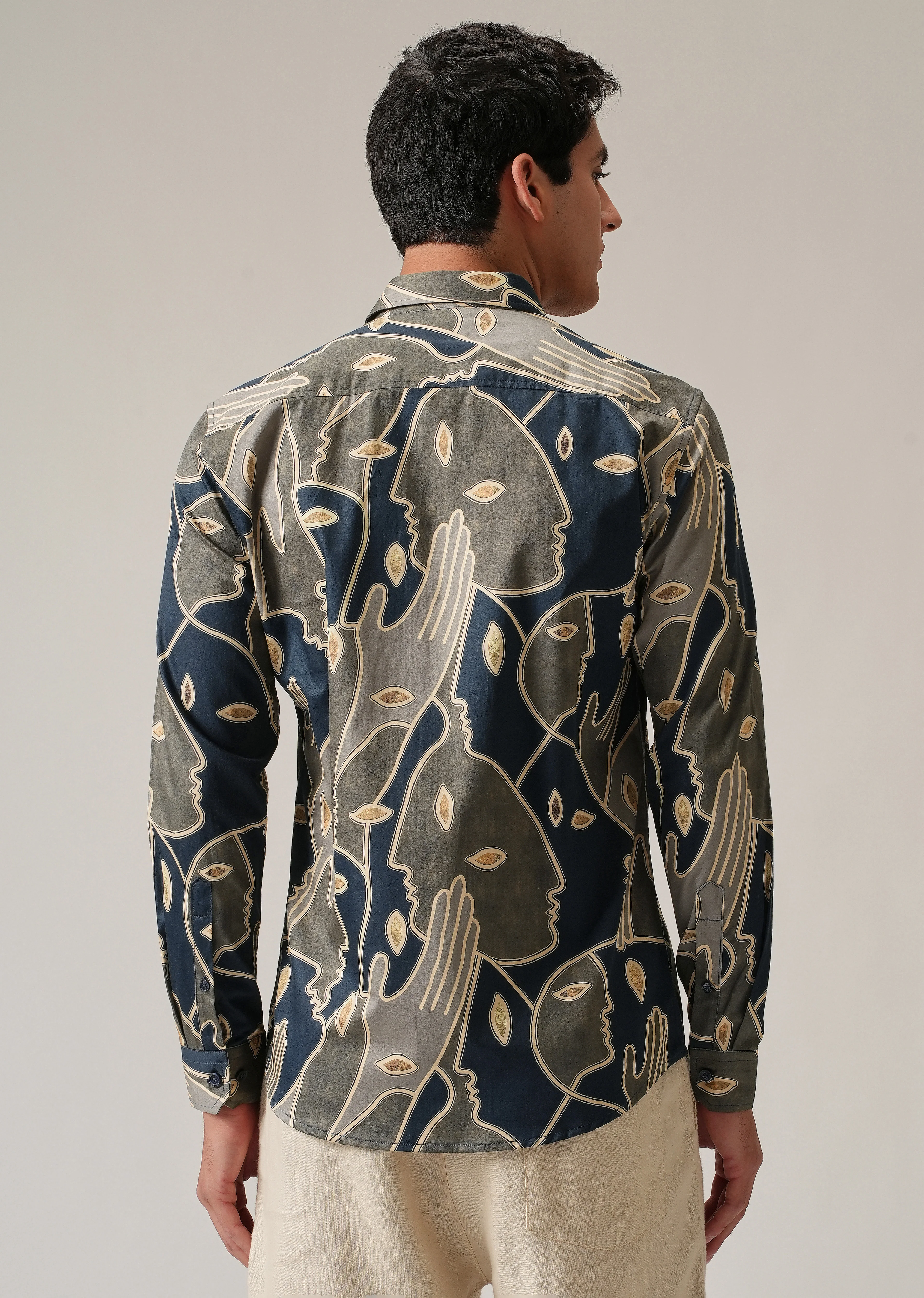 Artistic Faces Print Shirt - Image 2