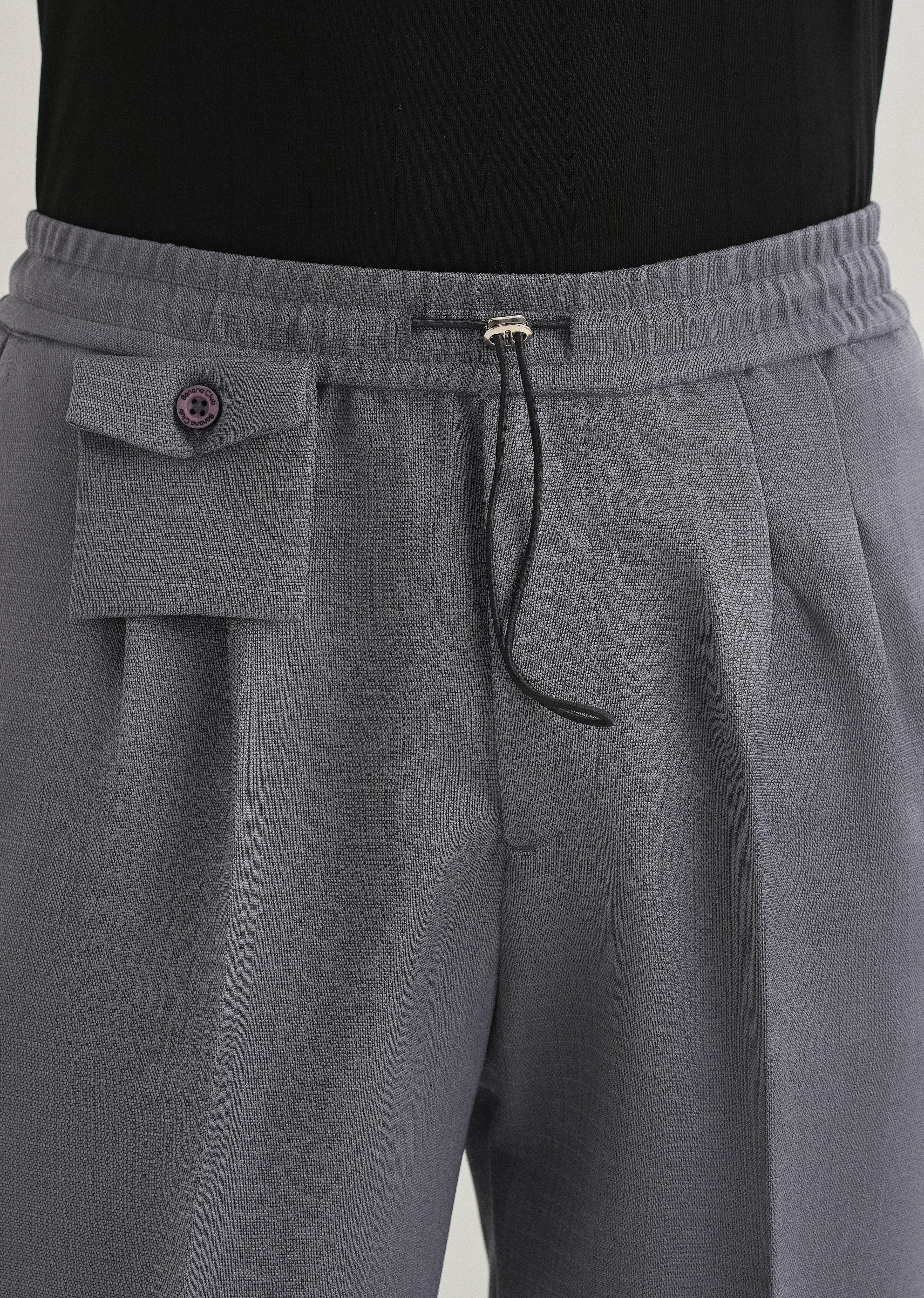 Ash Grey Pleated Korean Pant - Image 5