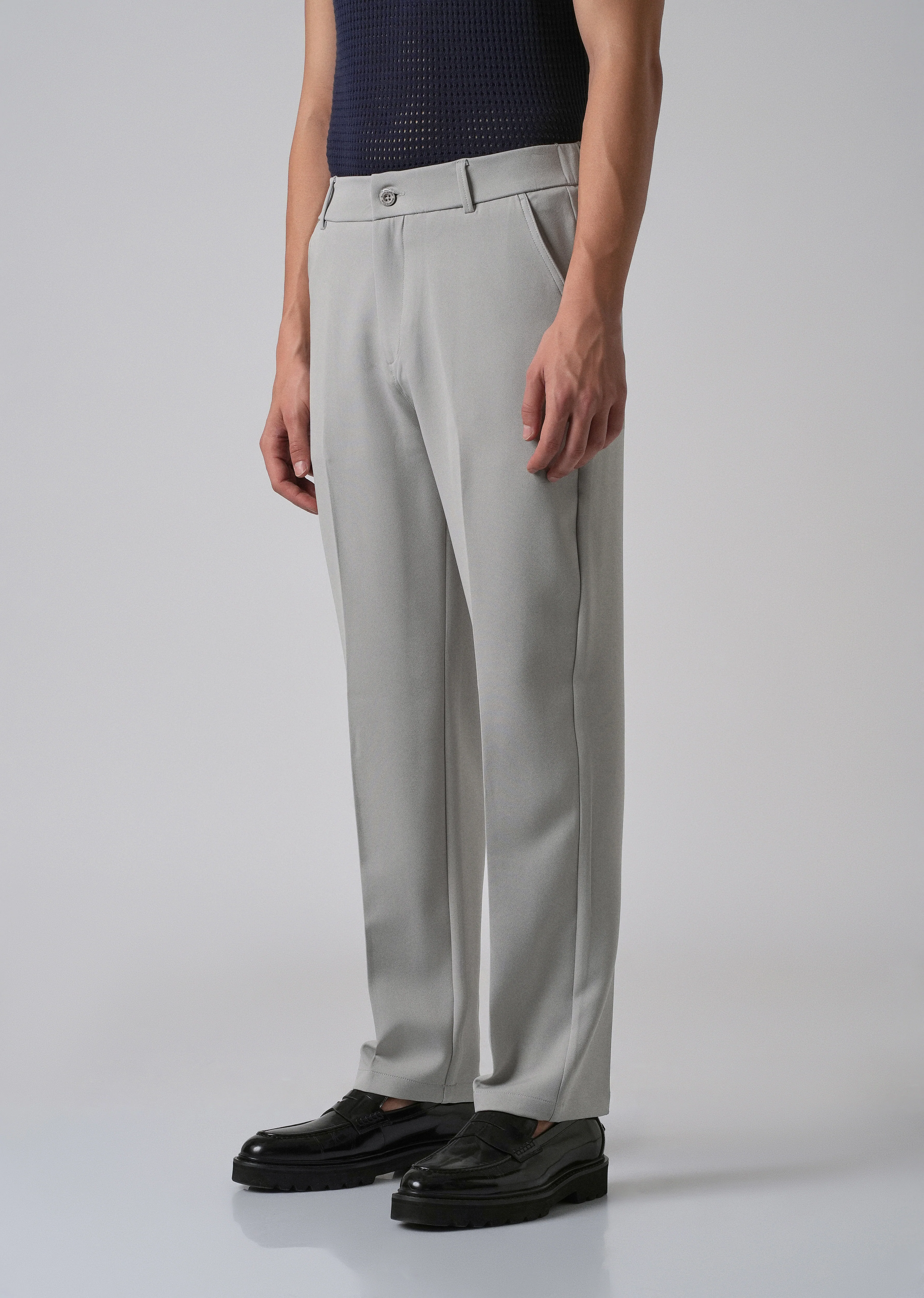 Ash Grey Relaxed Fit Trousers - Image 4