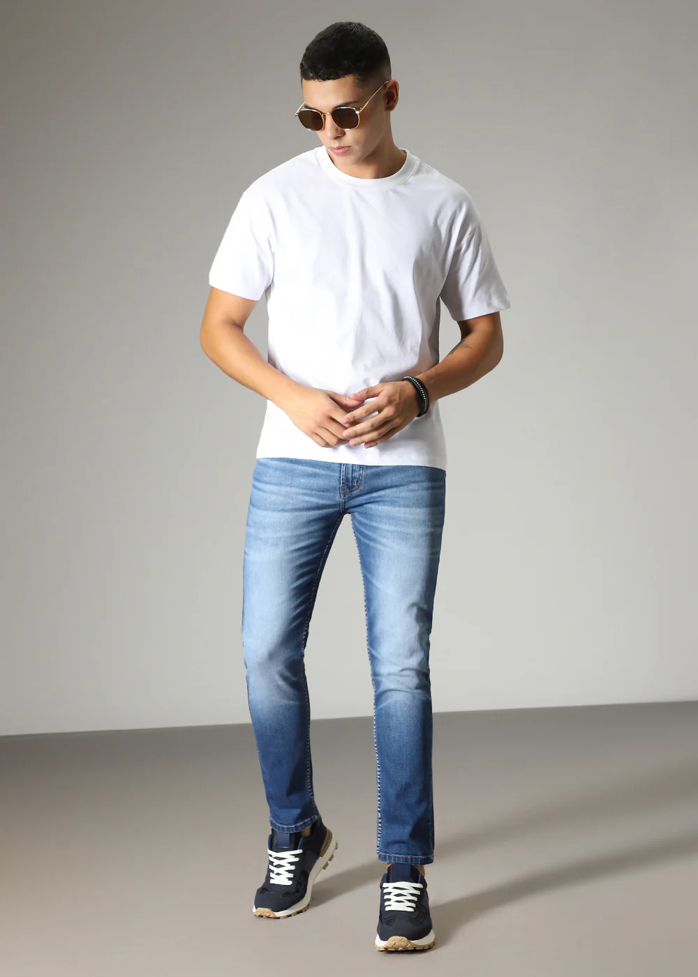Azure Blue Slim fit Jeans - Image 5