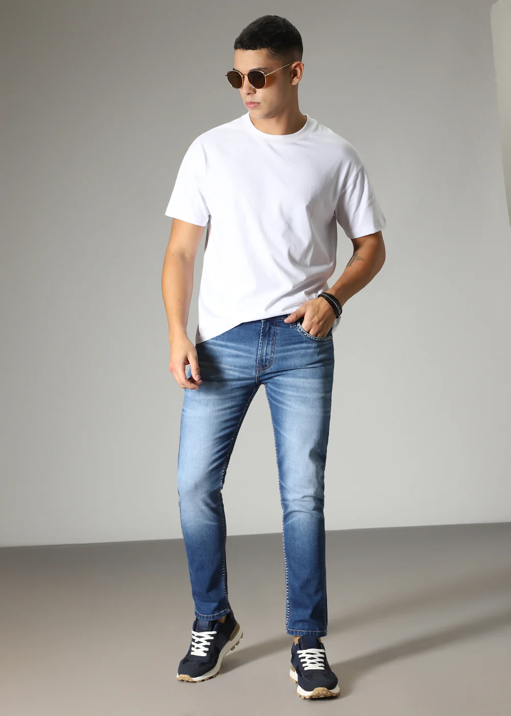 Azure Blue Slim fit Jeans - Image 6