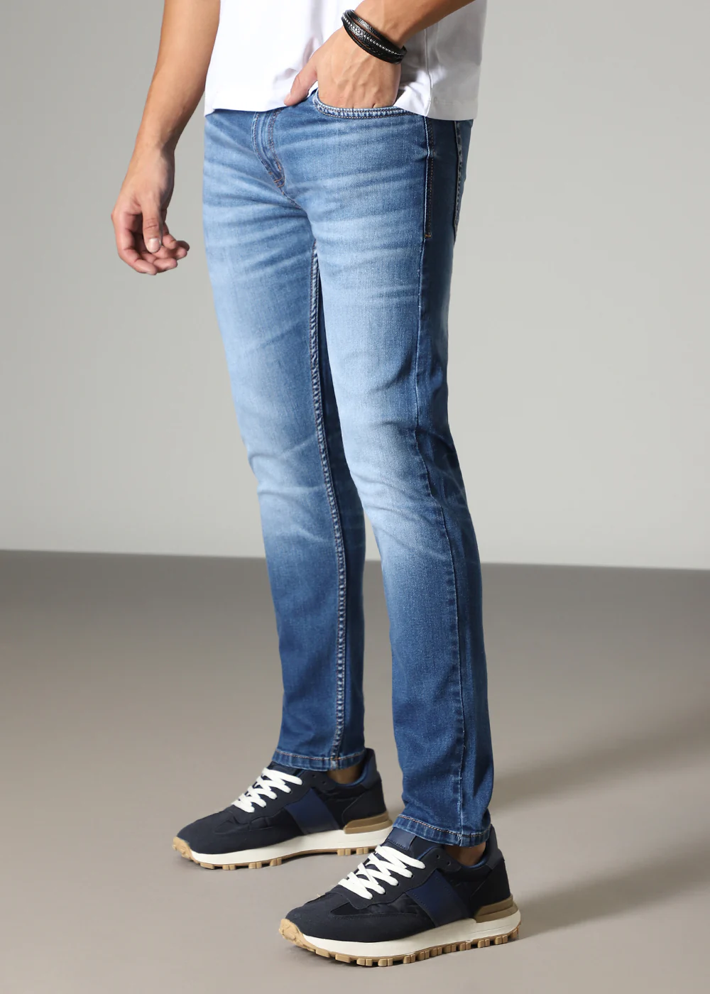 Azure Blue Slim fit Jeans - Image 8