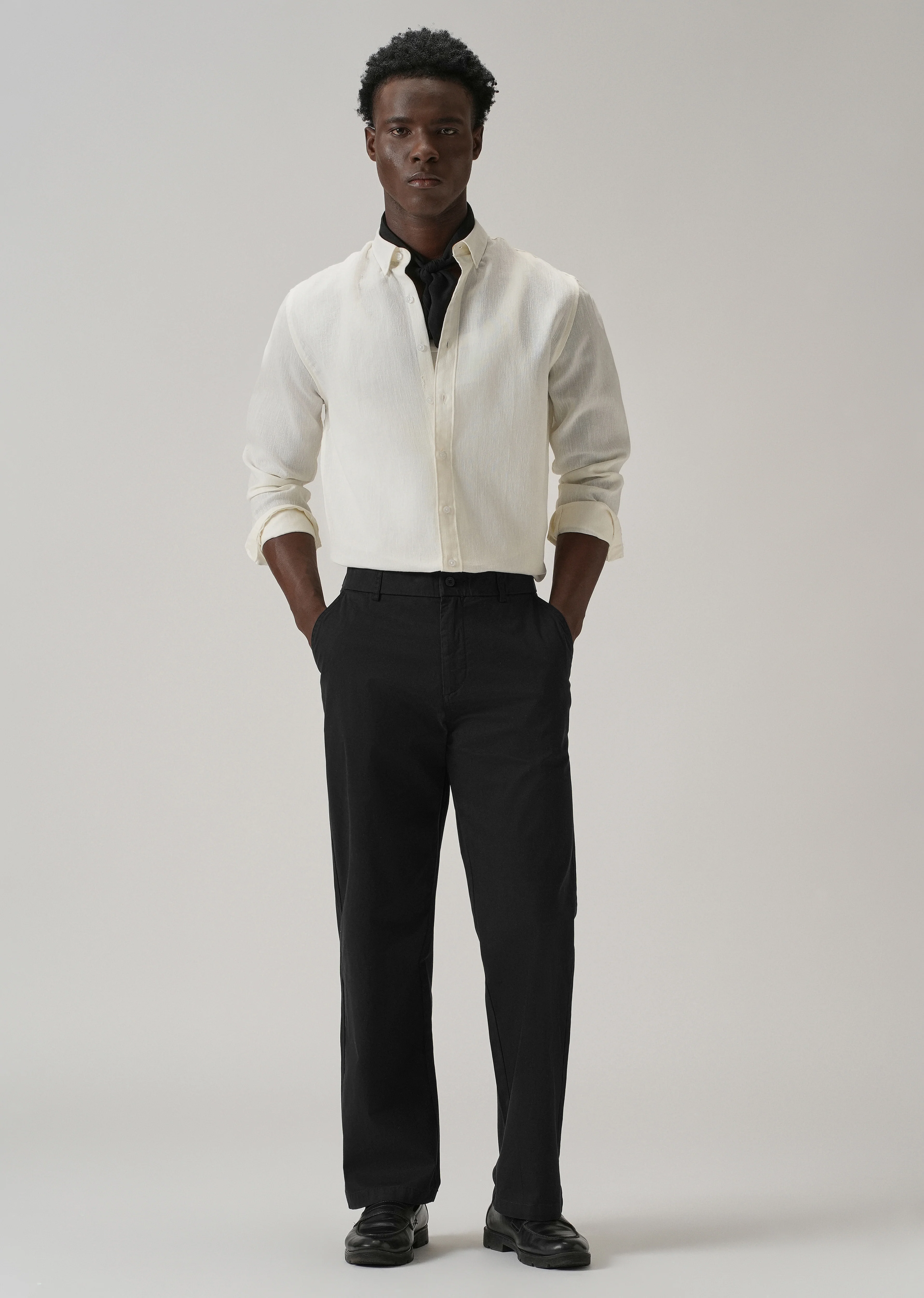 Baggy Fit Black Chinos - Image 6