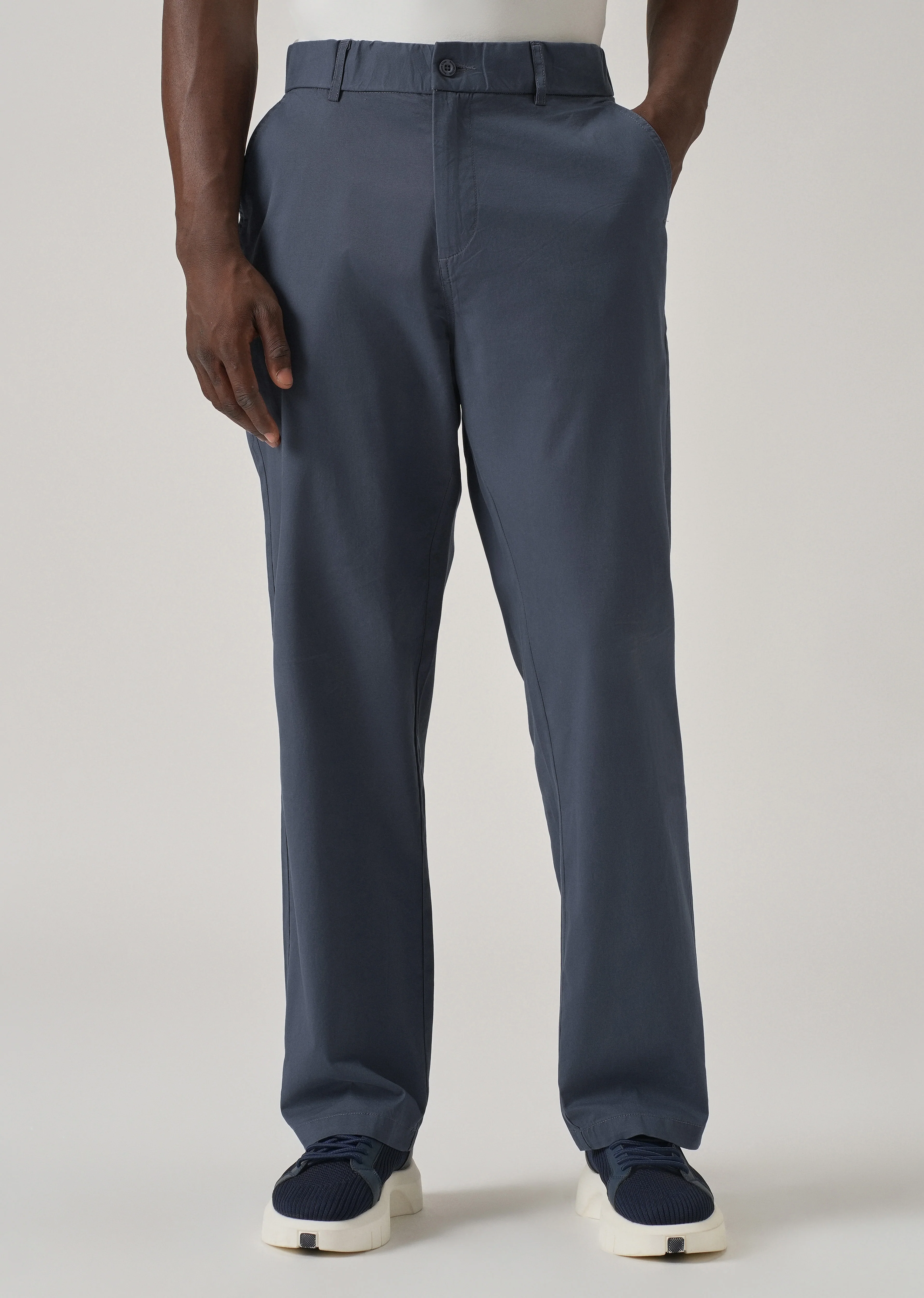 Baggy Fit Blue Chinos - Image 3