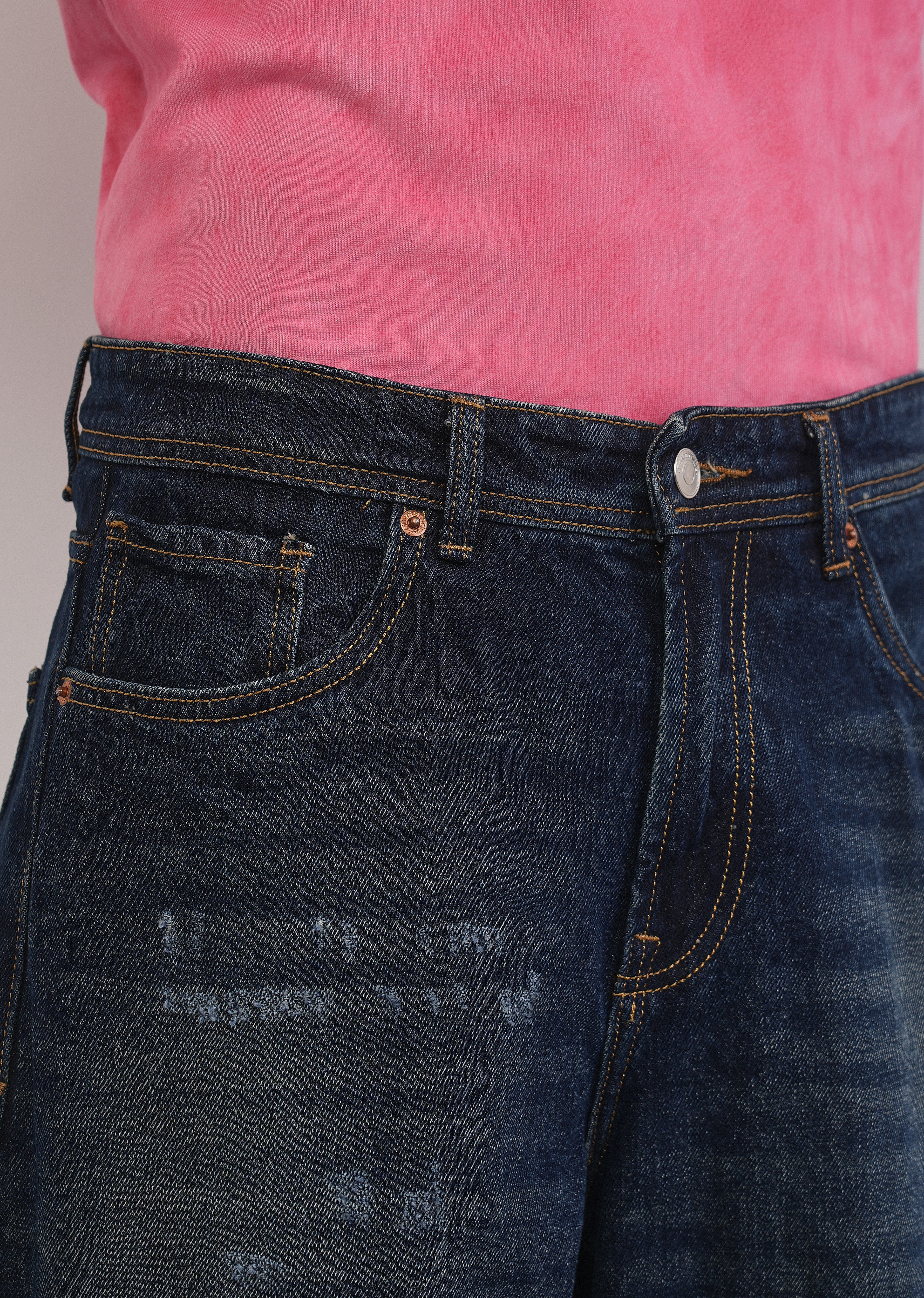 Baggy Fit Classic Dark Blue Jeans - Image 5