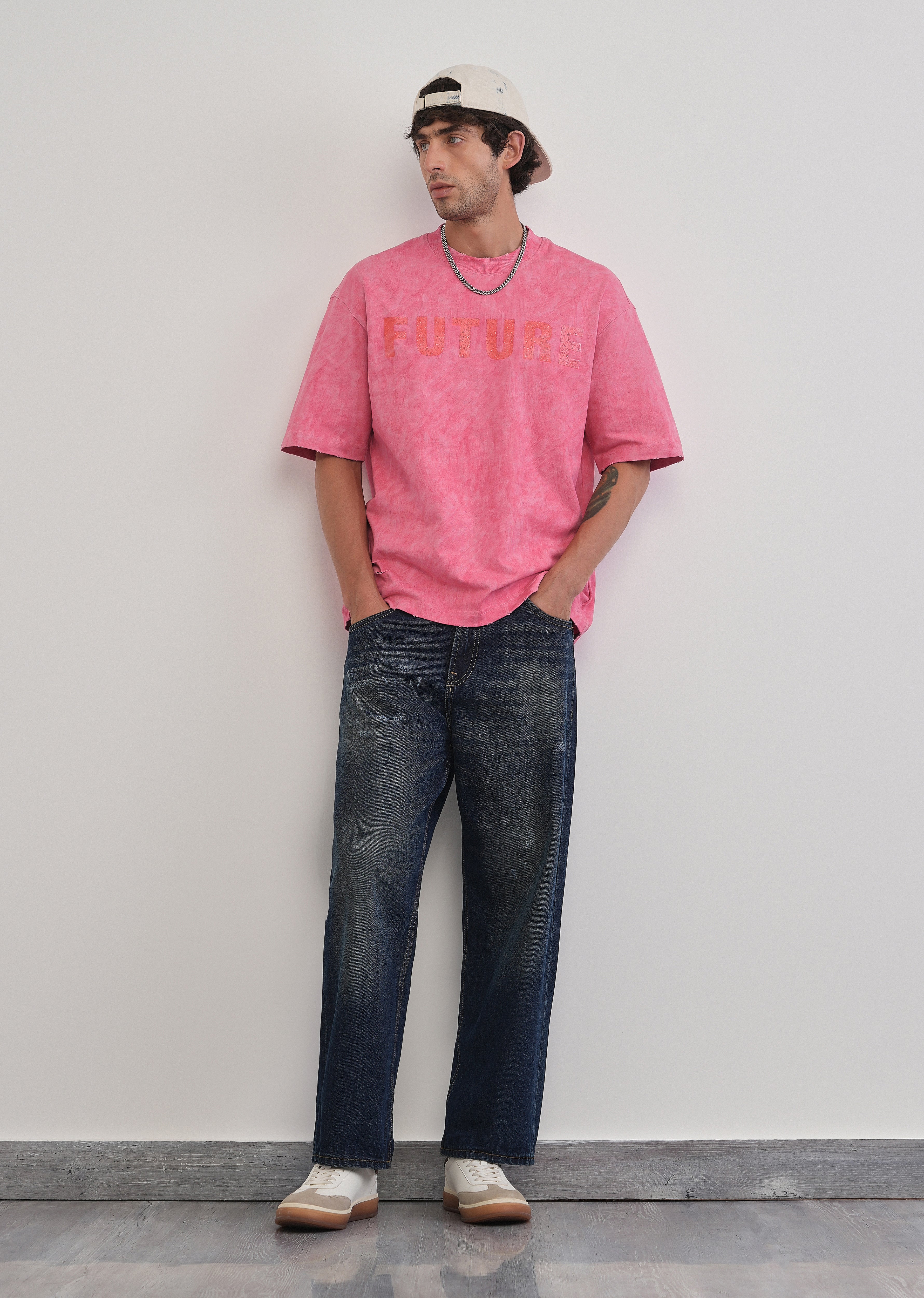Baggy Fit Classic Dark Blue Jeans - Image 6