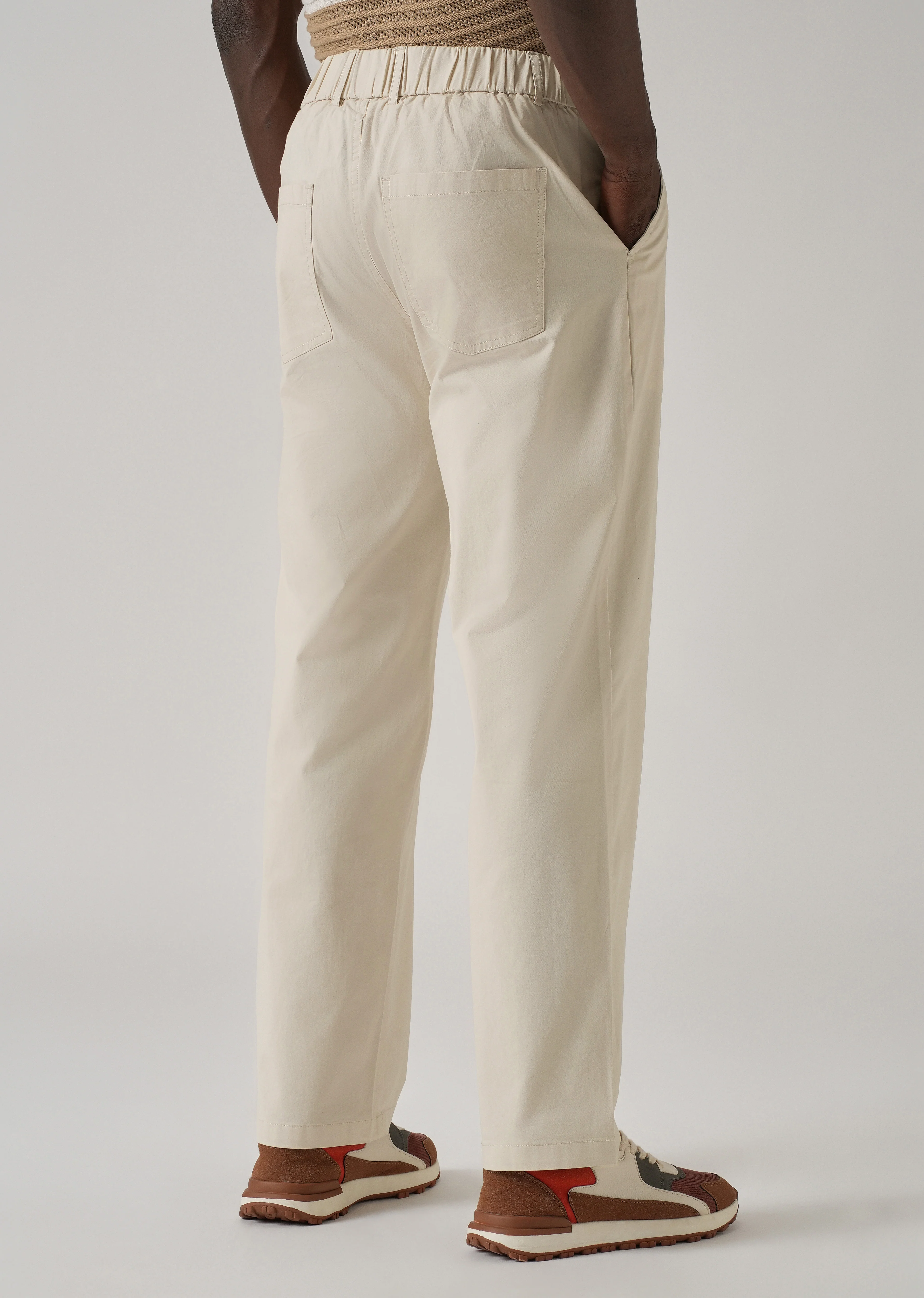 Baggy Fit Cream Chinos - Image 2