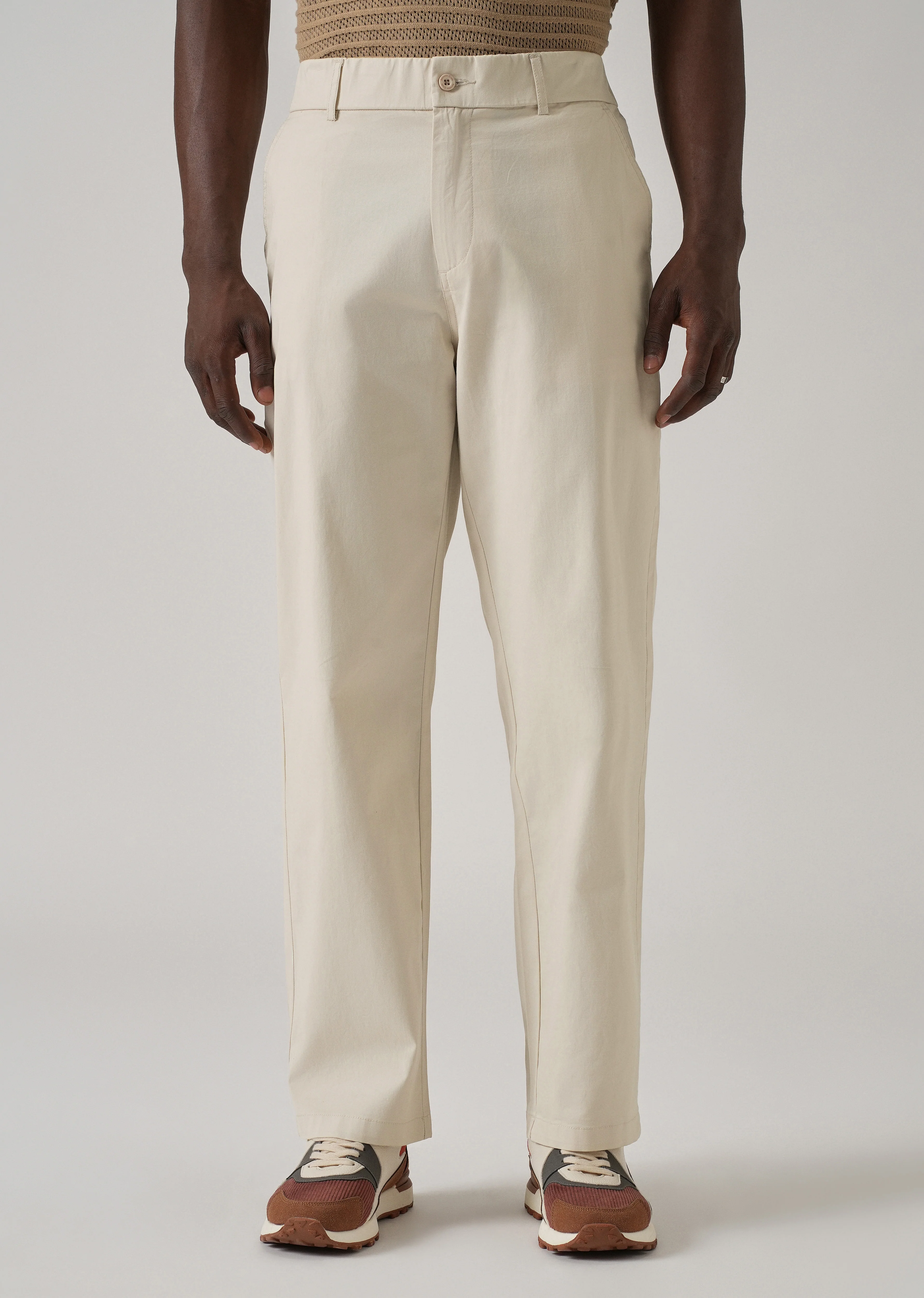 Baggy Fit Cream Chinos - Image 3